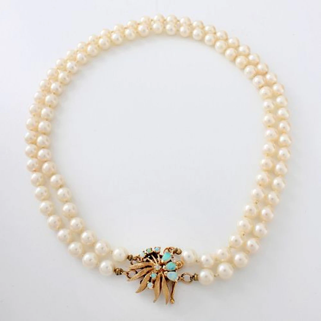Pearl, Opal and 14K Necklace