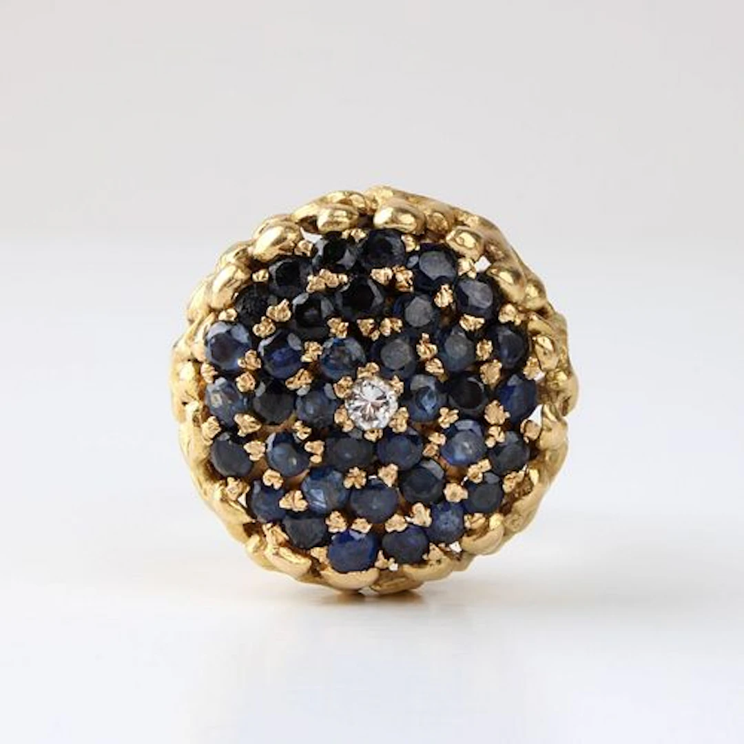Sapphire, Diamond and 18K Ring