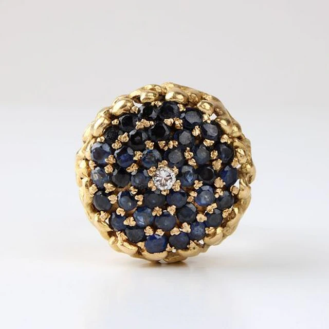 Sapphire, Diamond and 18K Ring