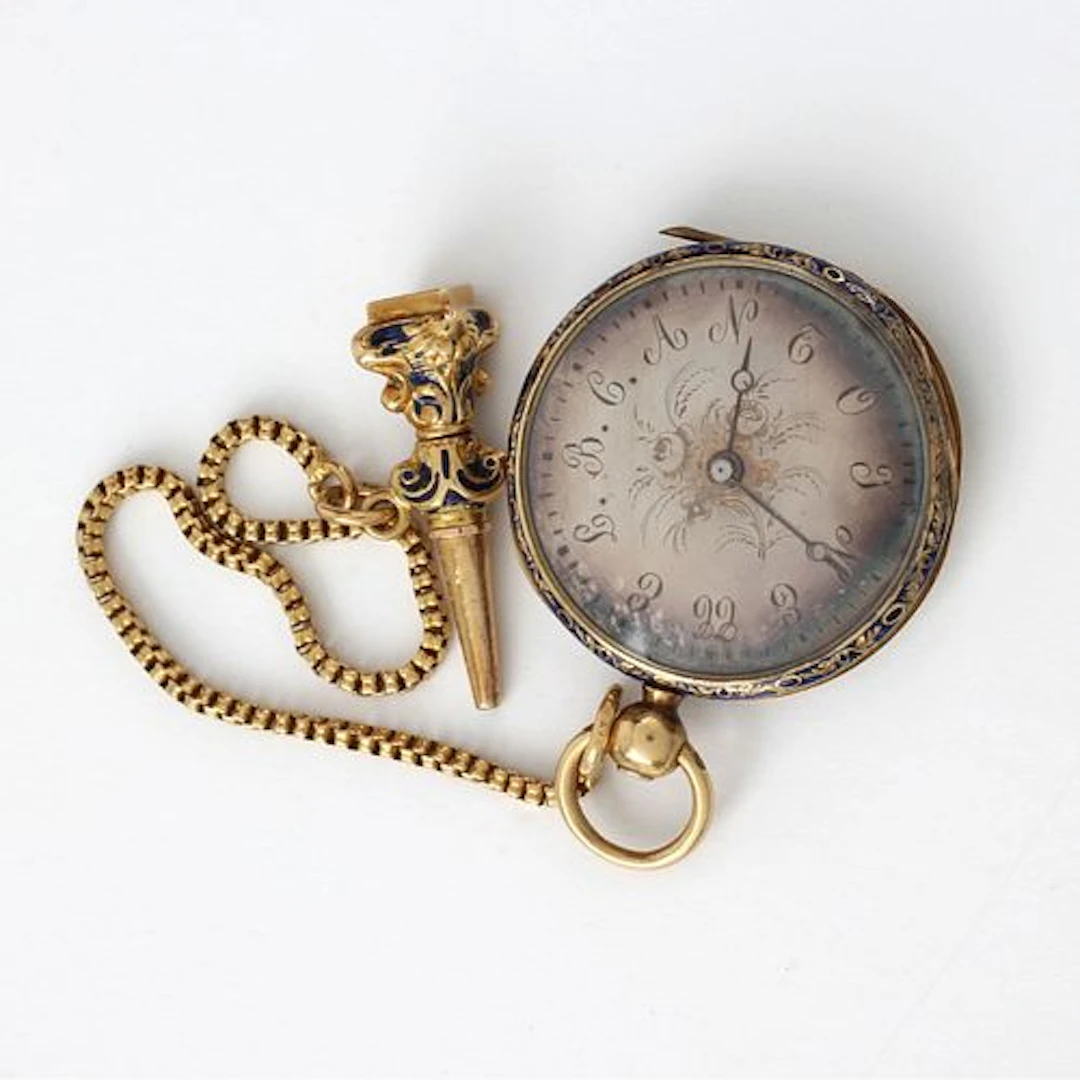 18K and Enamel Pocket Watch