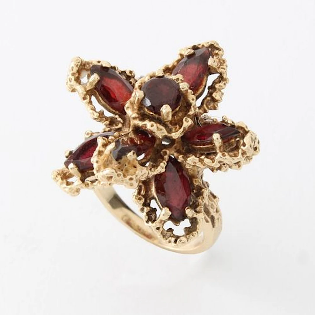 Garnet and 14K Ring