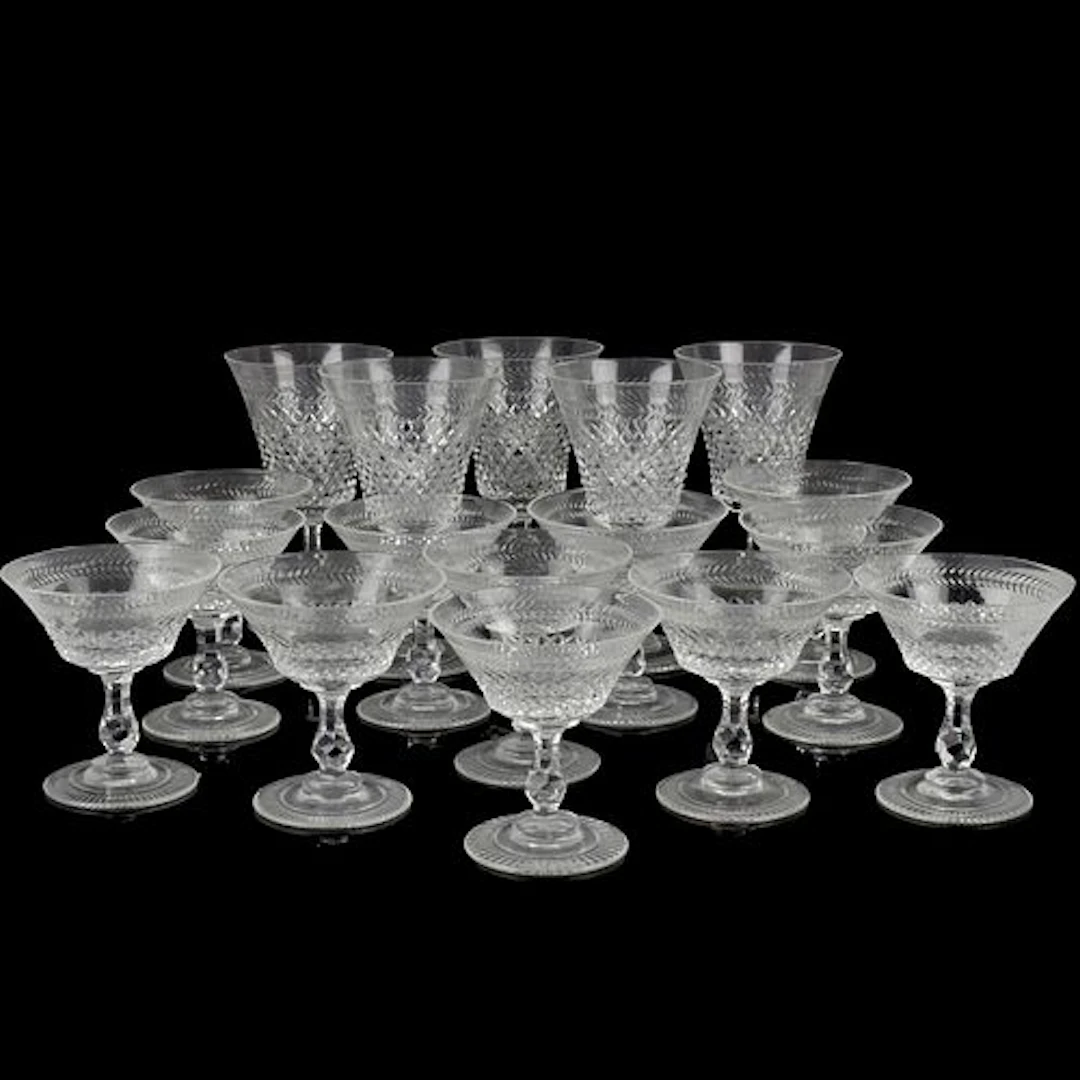 Vintage Crystal Rose Crystal Glassware
