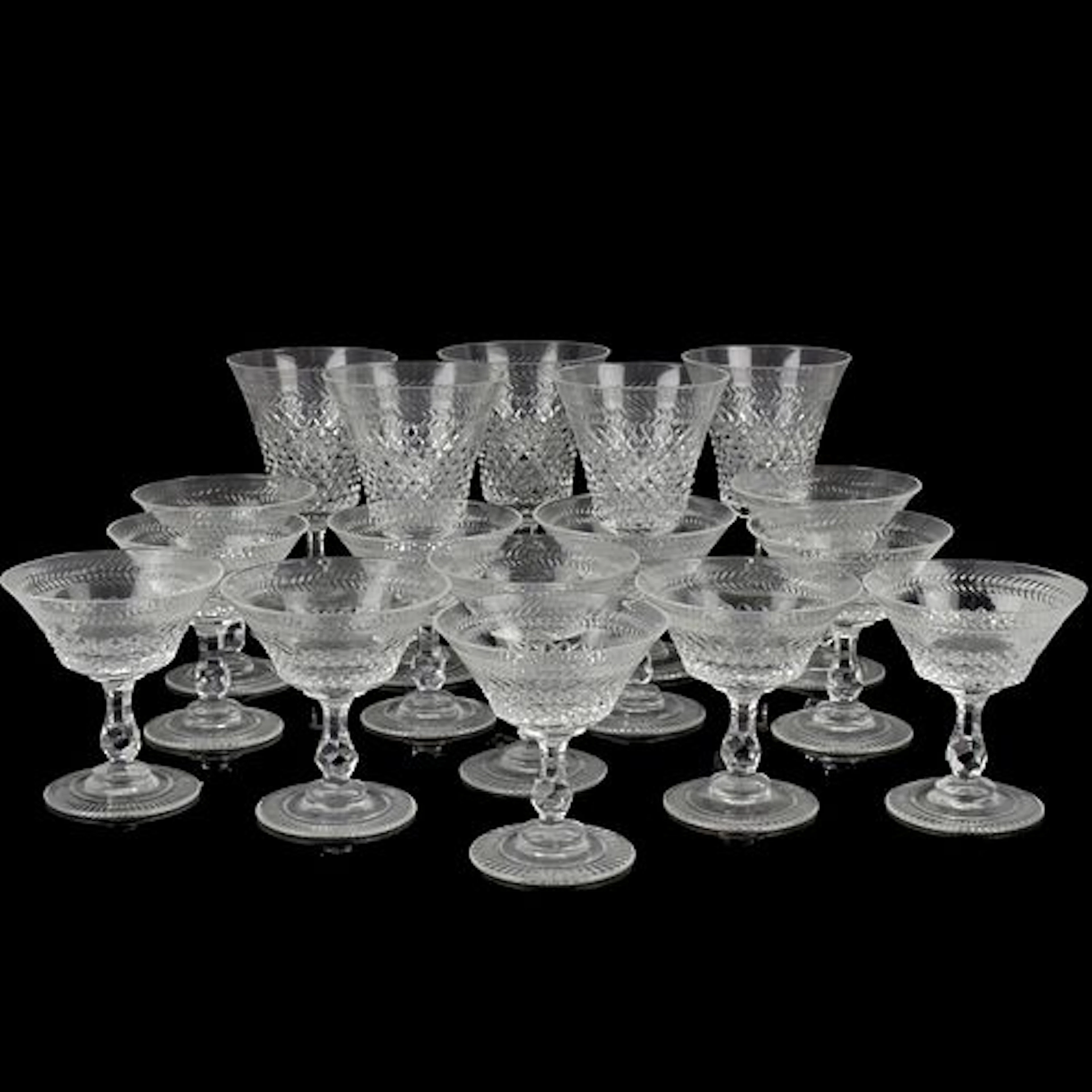 Vintage Crystal Rose Crystal Glassware