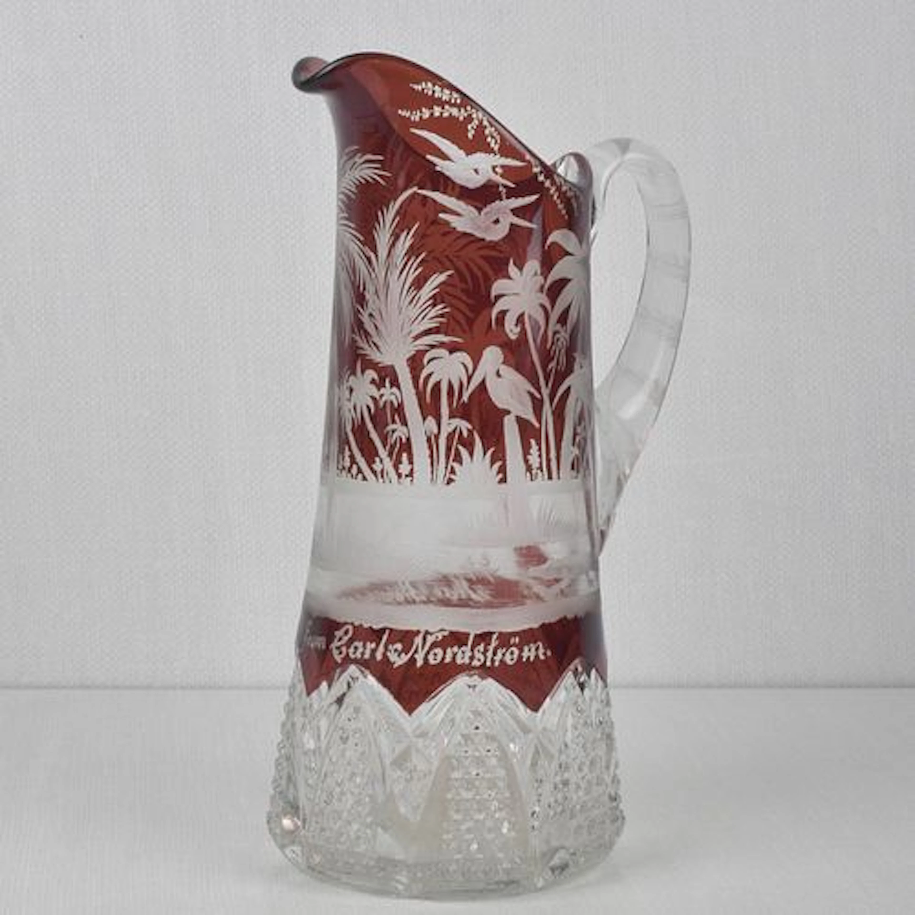 Early American Pressed Glass Pitcher
