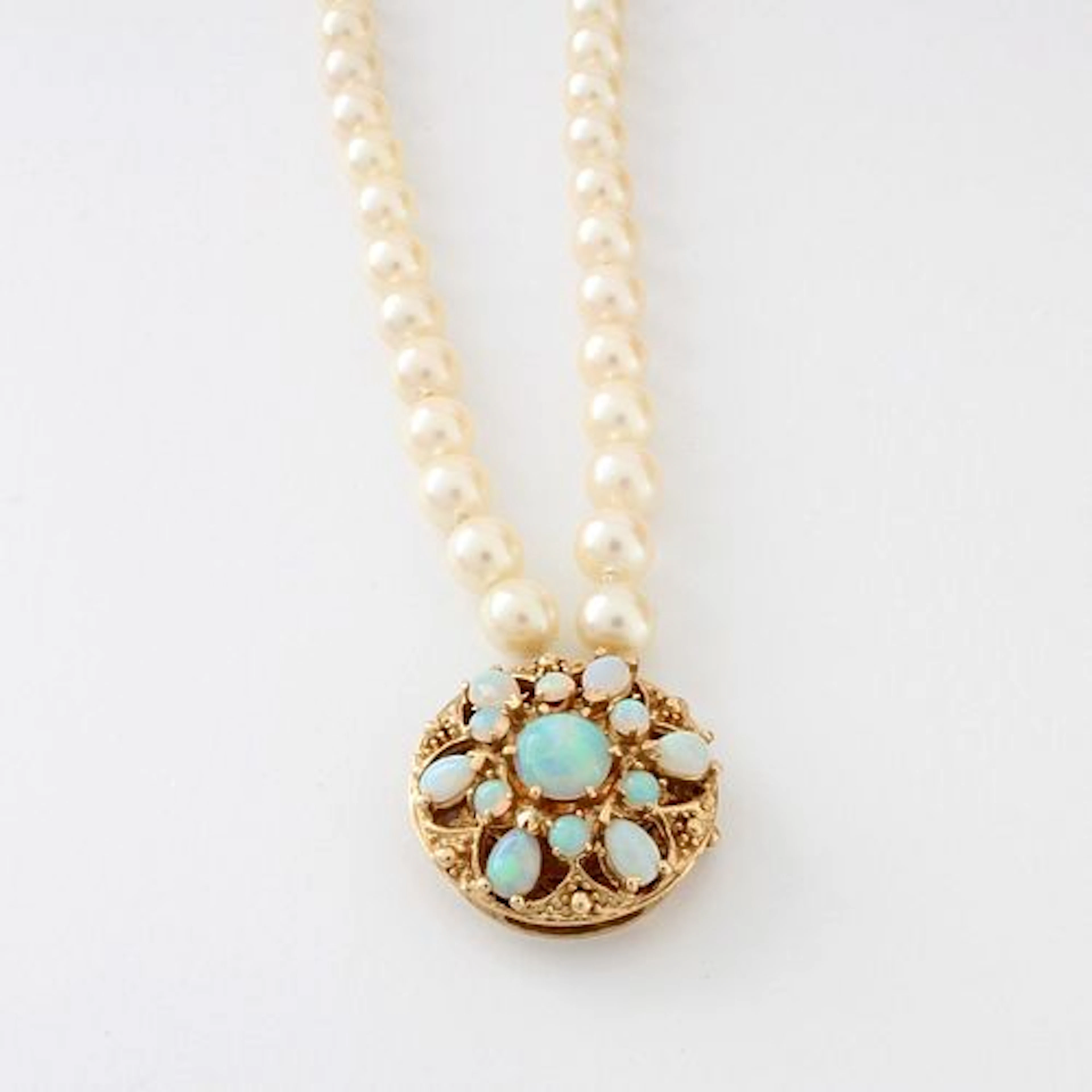 Pearl, Opal and 14K Necklace