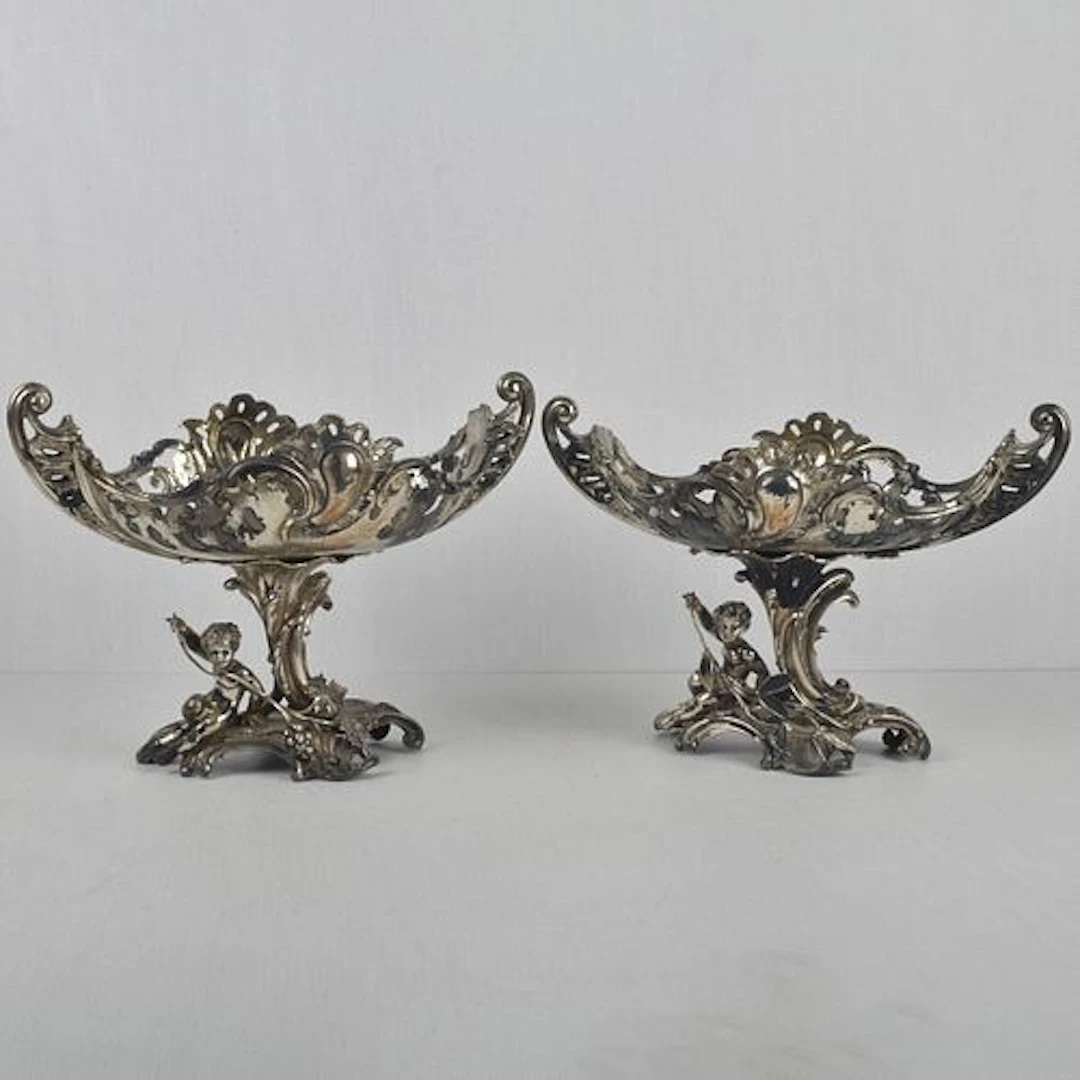 Antique Rococo or Baroque Compotes