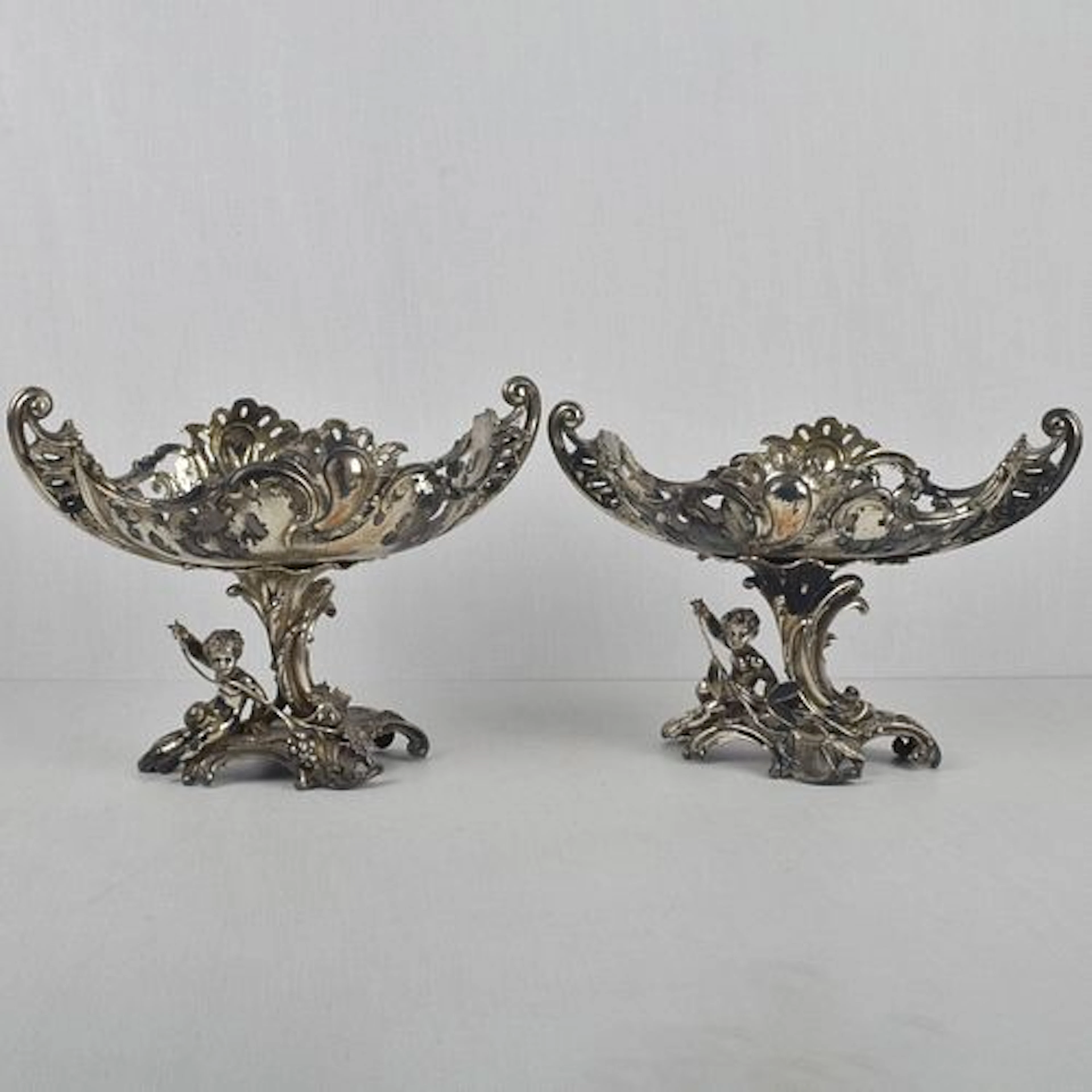 Antique Rococo or Baroque Compotes