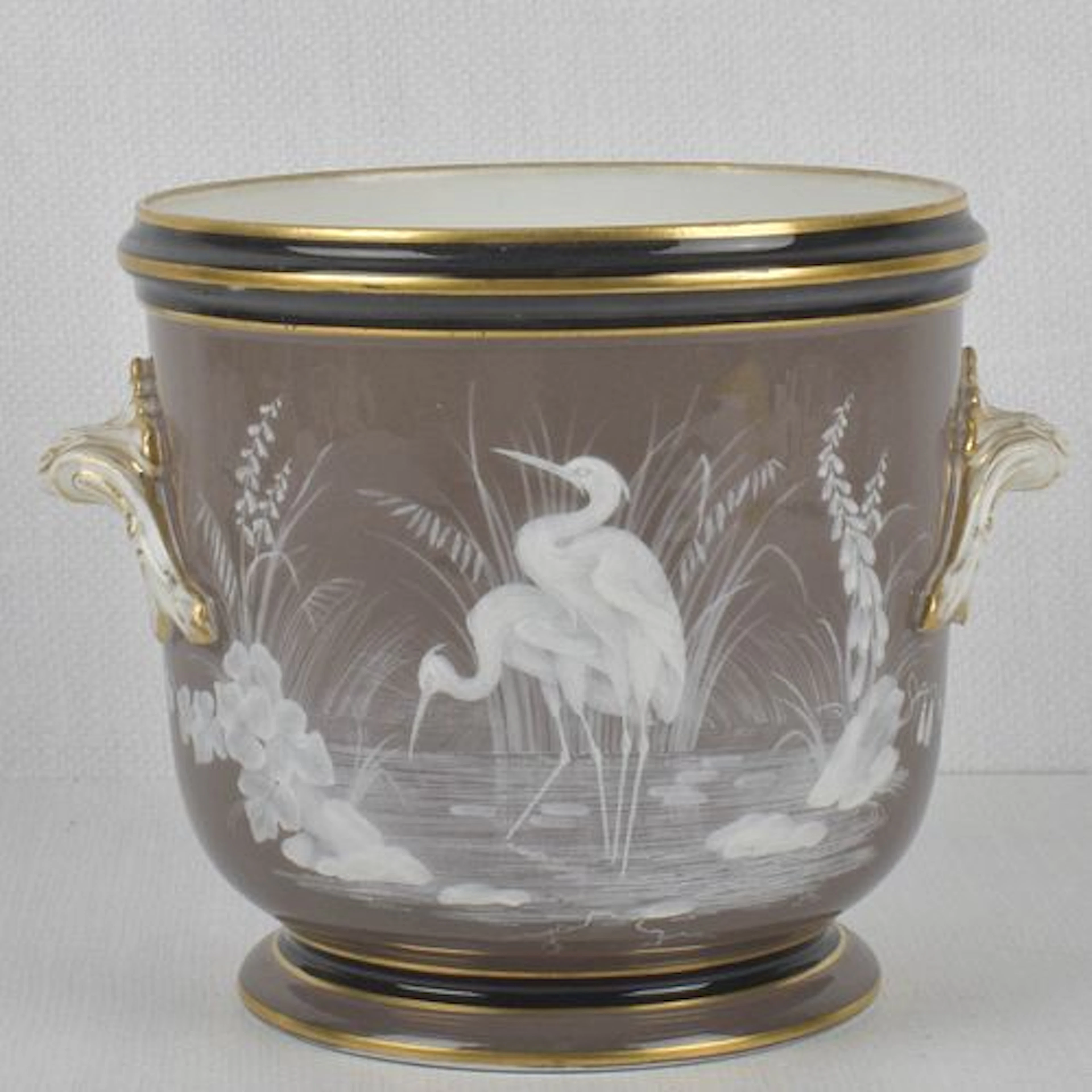 Pate-Sur-Pate Porcelain Cachepot