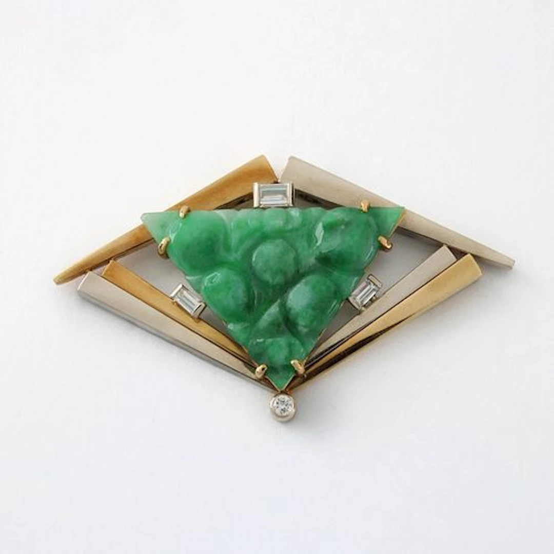 Wachler Jade, Diamond and 18K Pendant