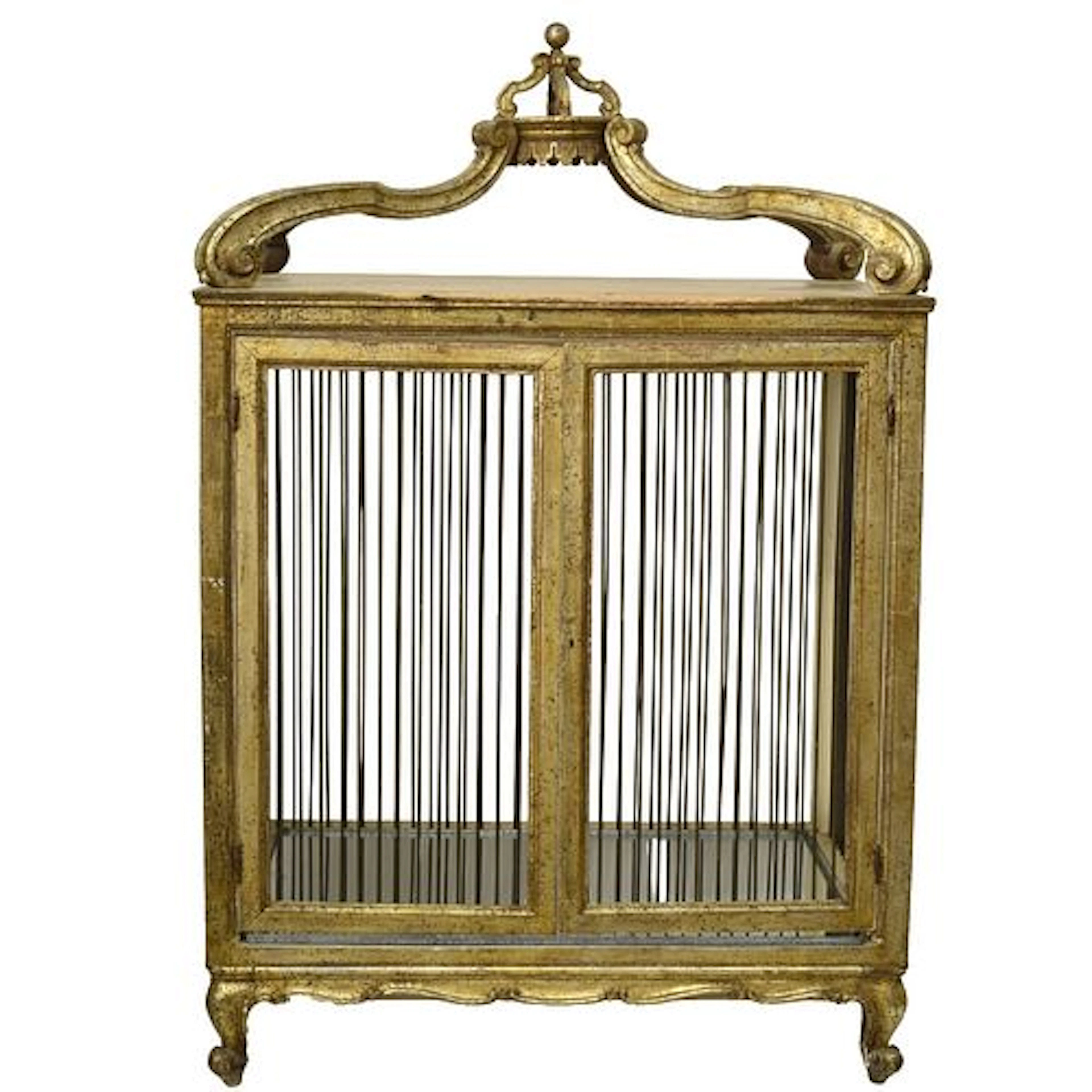 Vintage Italian Gilt Wood Bird Cage