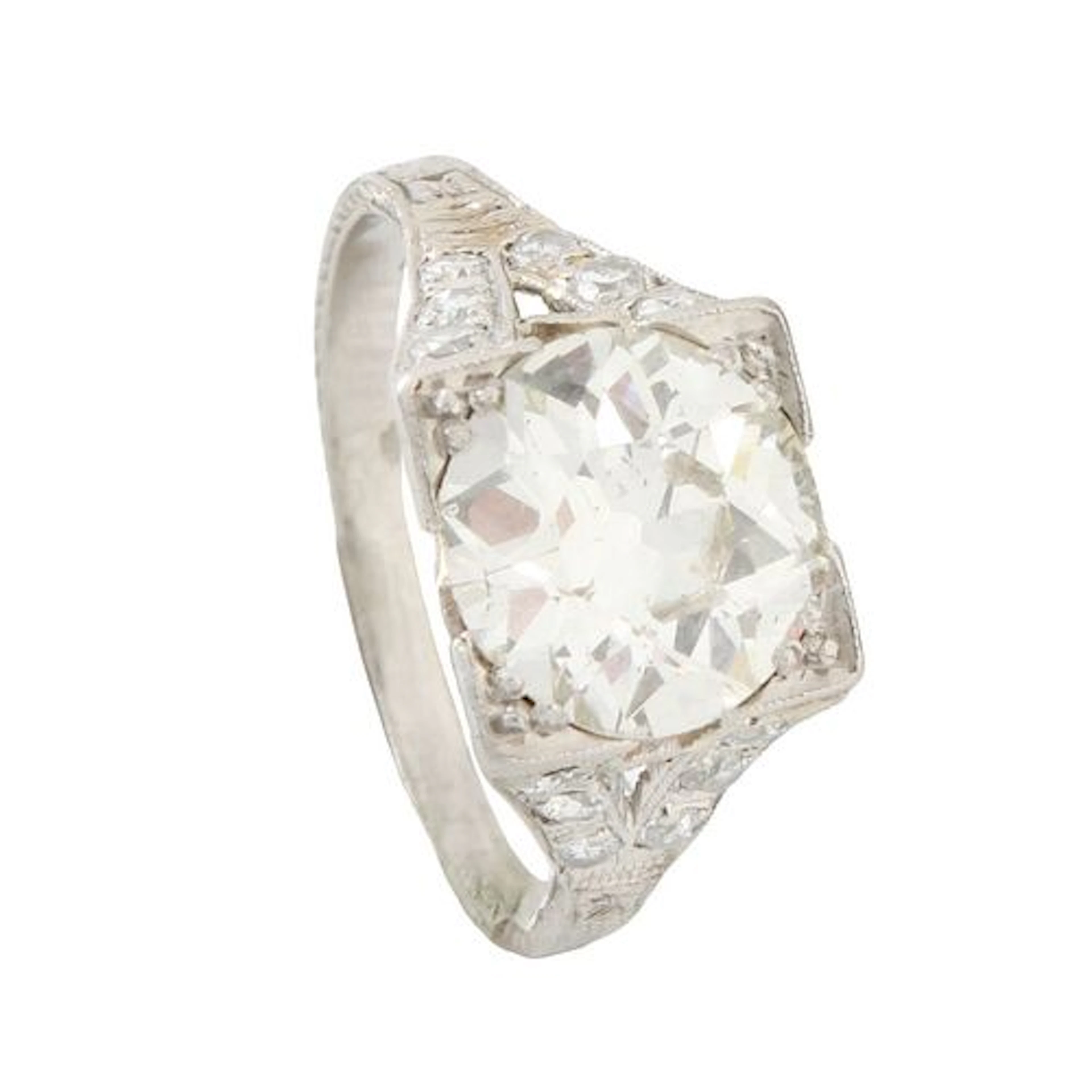 Art Deco Platinum and Diamond Ring