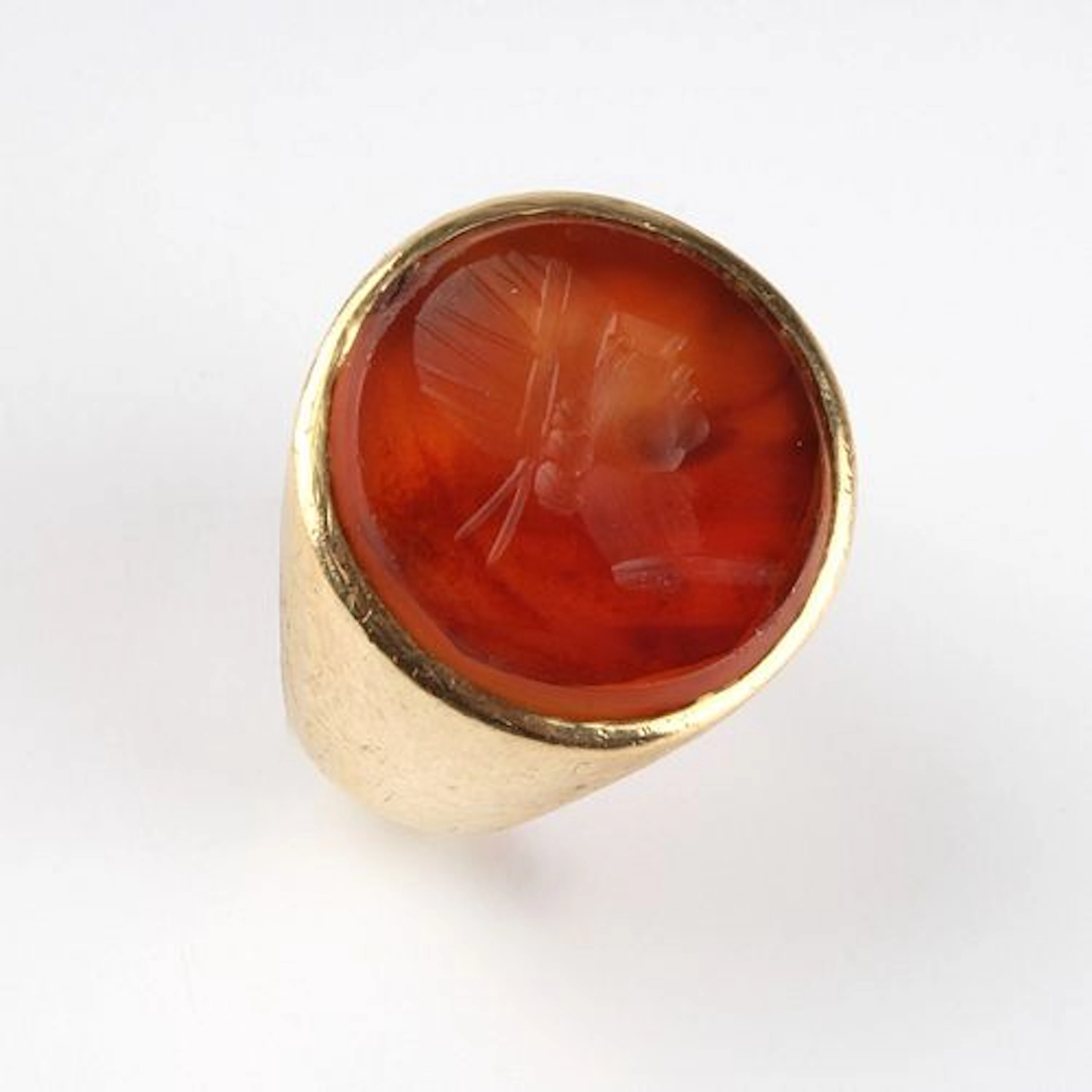 Antique Carnelian and 14K Ring