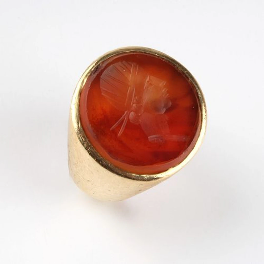 Antique Carnelian and 14K Ring