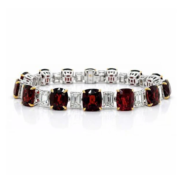 GIA Burma Spinel & Diamond Bracelet