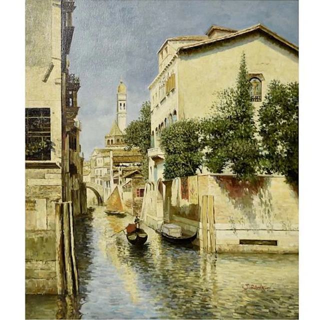 Oil on Canvas Venice Canal