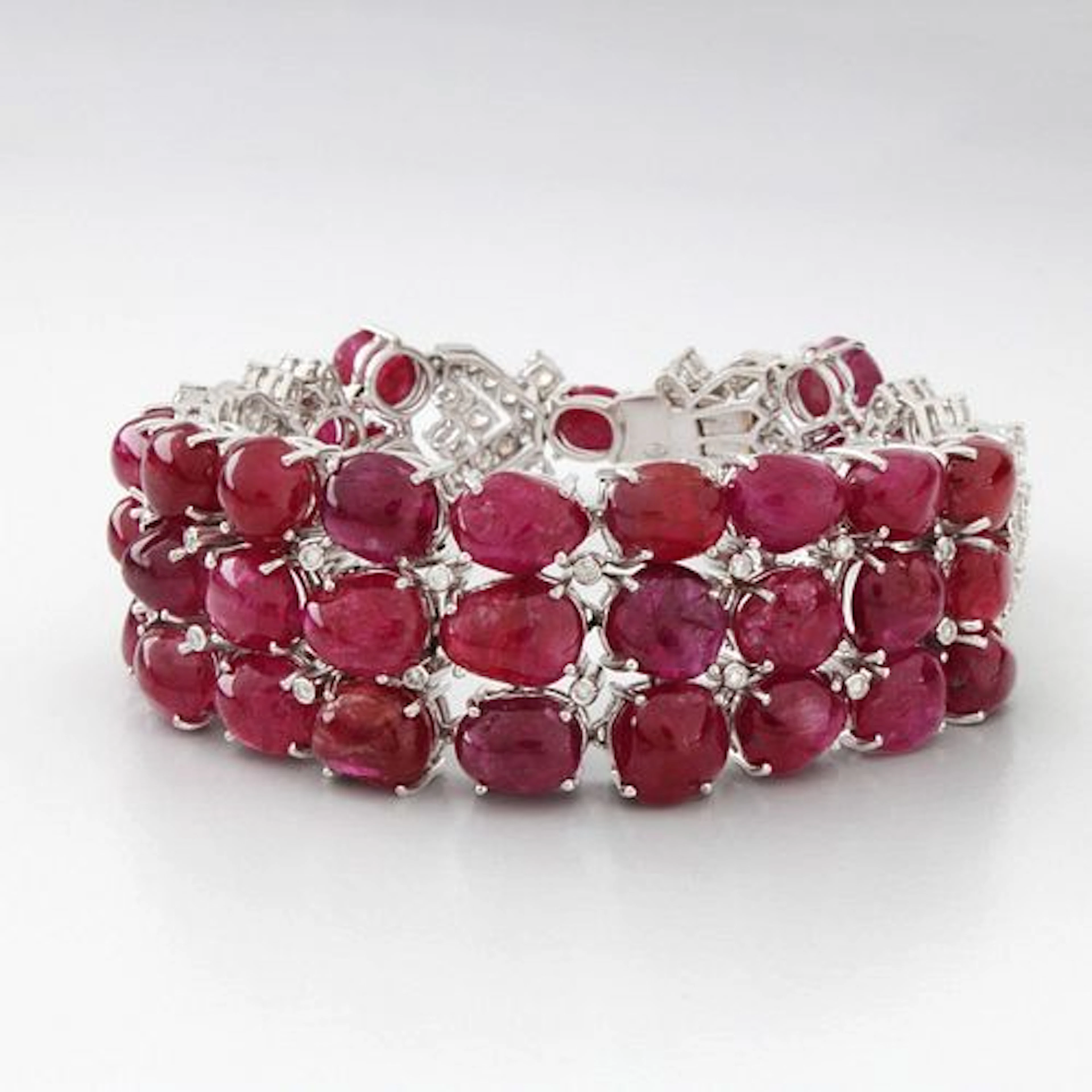 Burma Ruby, Diamond and 18K Bracelet