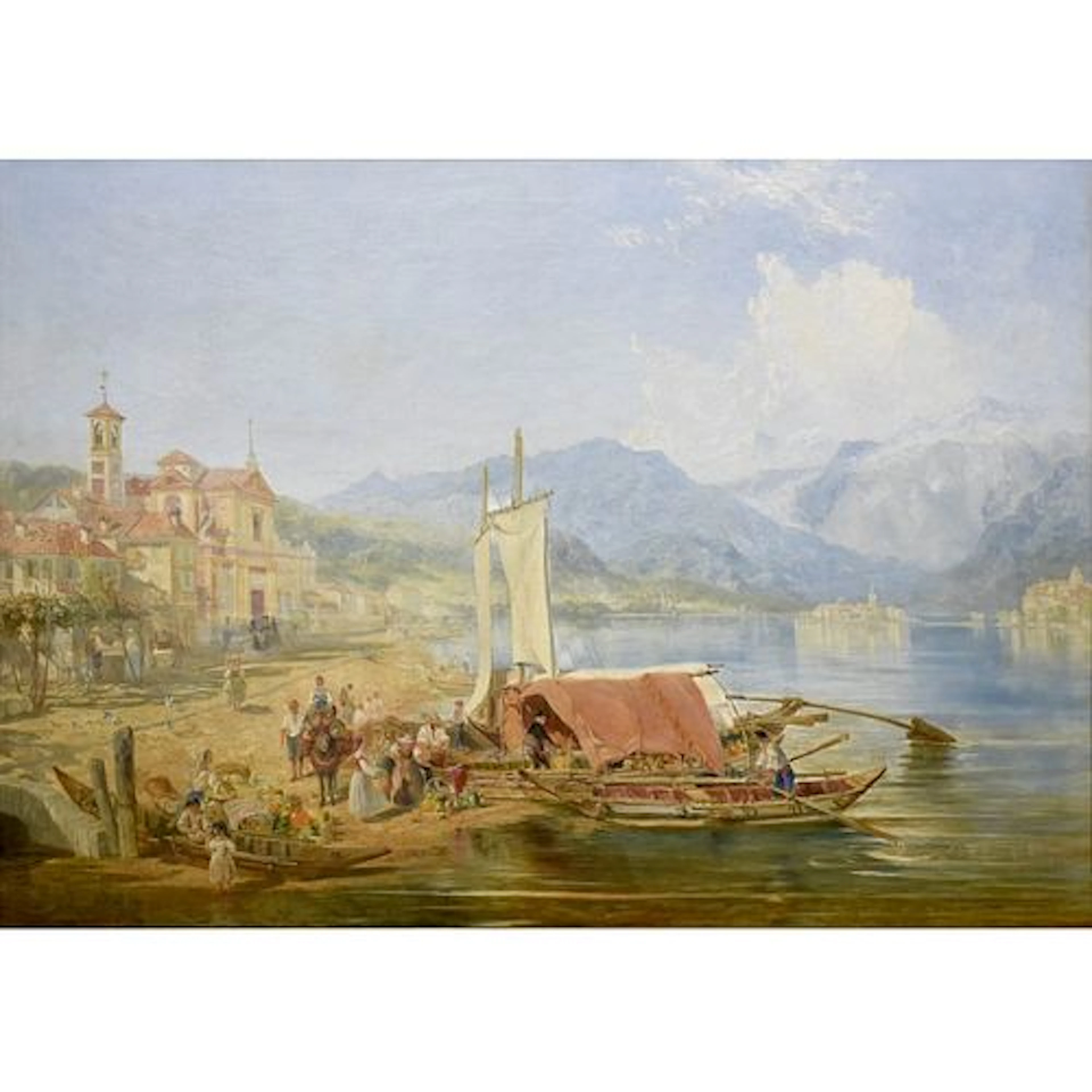 Oil on Canvas Painting of a Riverscape