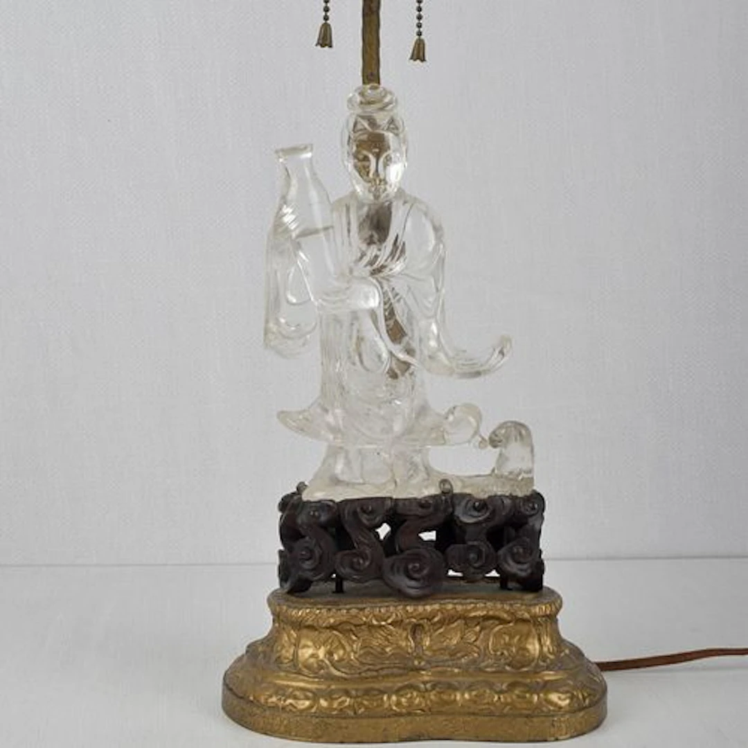Chinese Rock Crystal Lamp
