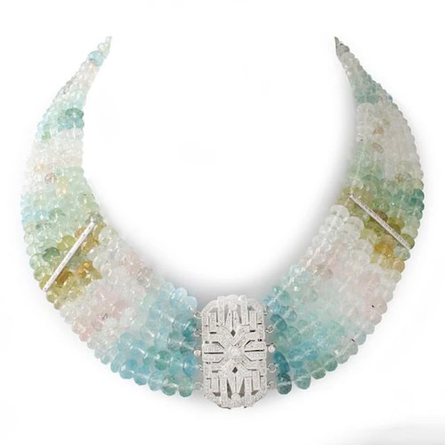 Sapphire, Diamond and 14K Necklace