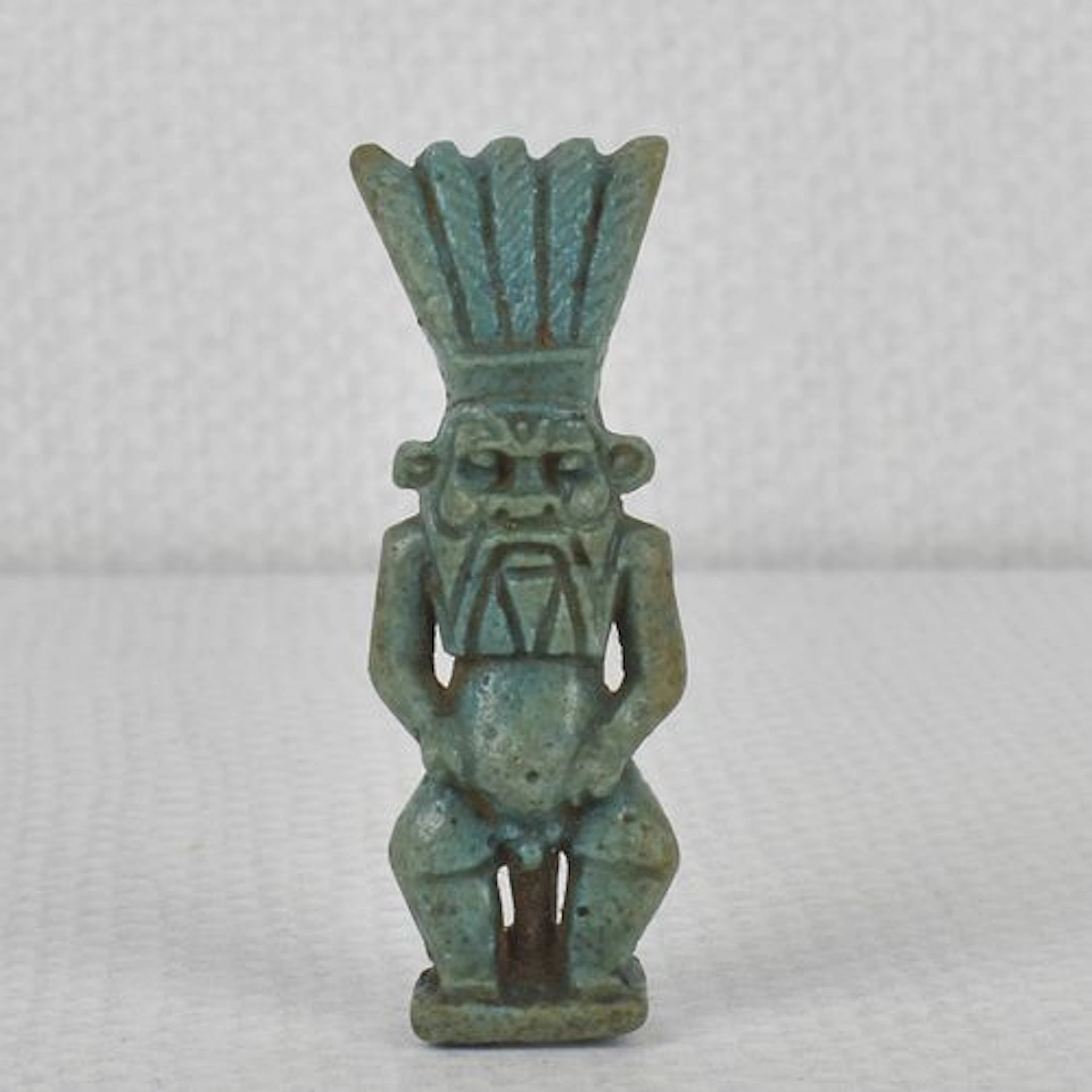 Ancient "Bes" Potted Figurine