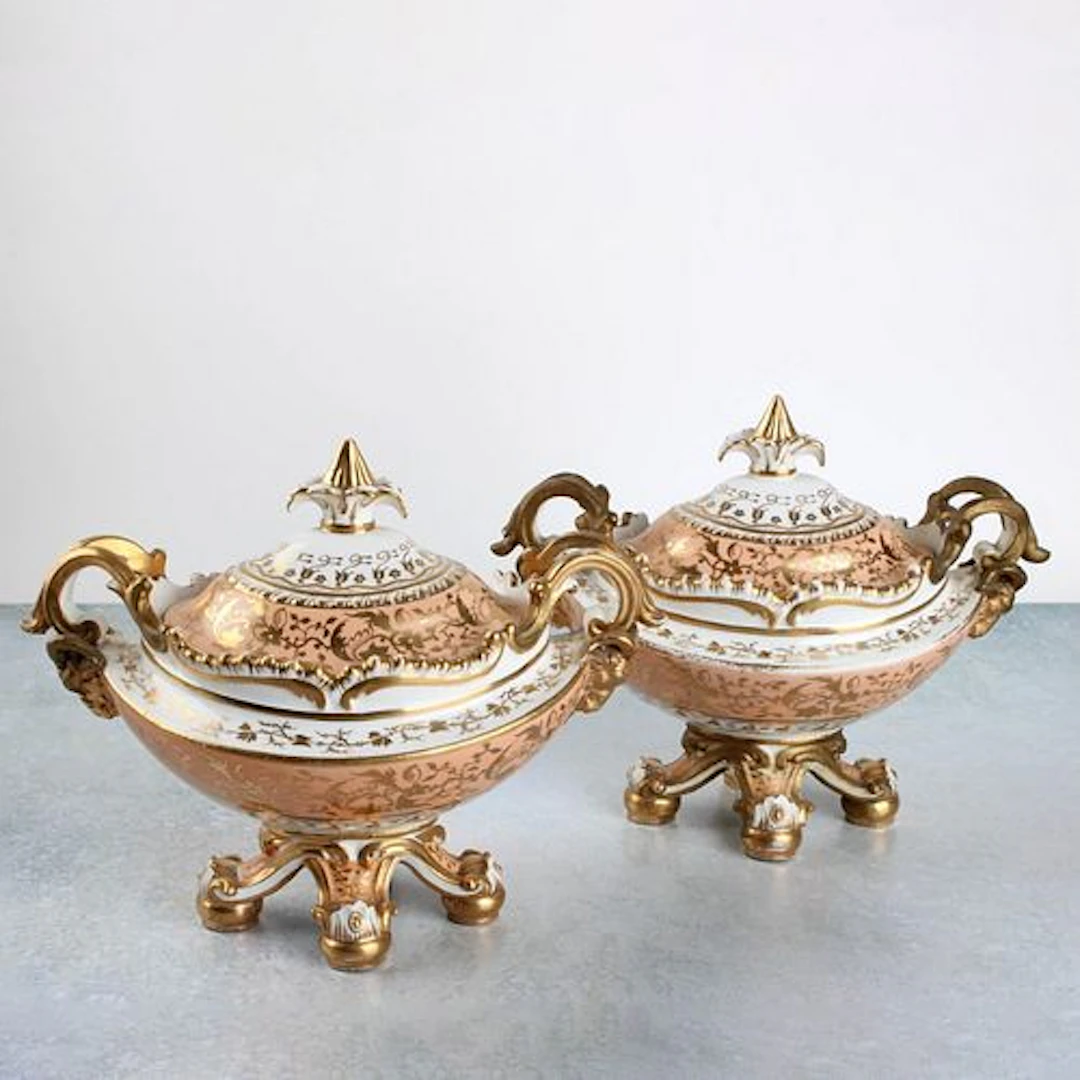 Pair of 18/19th Century Porcelain Tureens