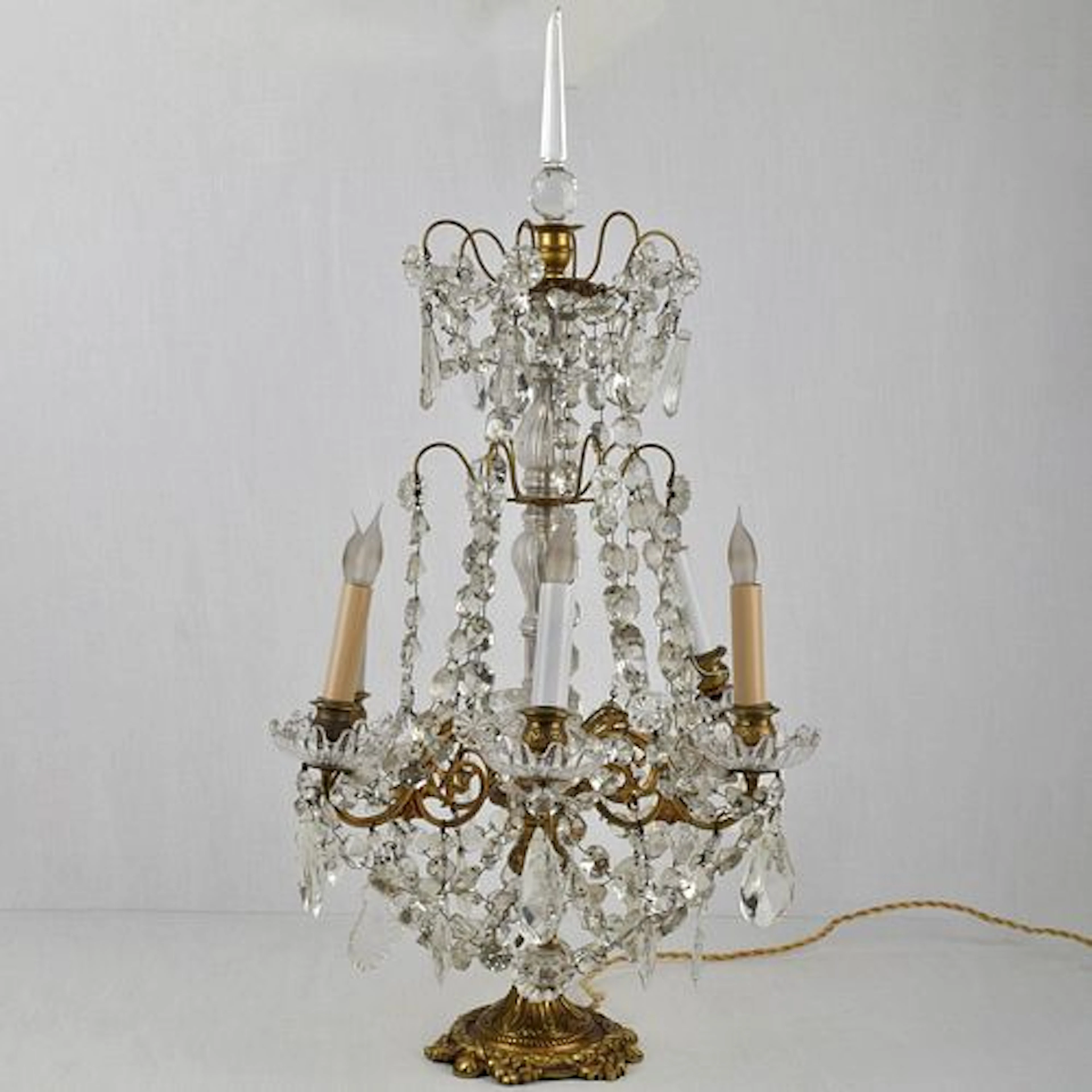 Antique French Girandole Lamp