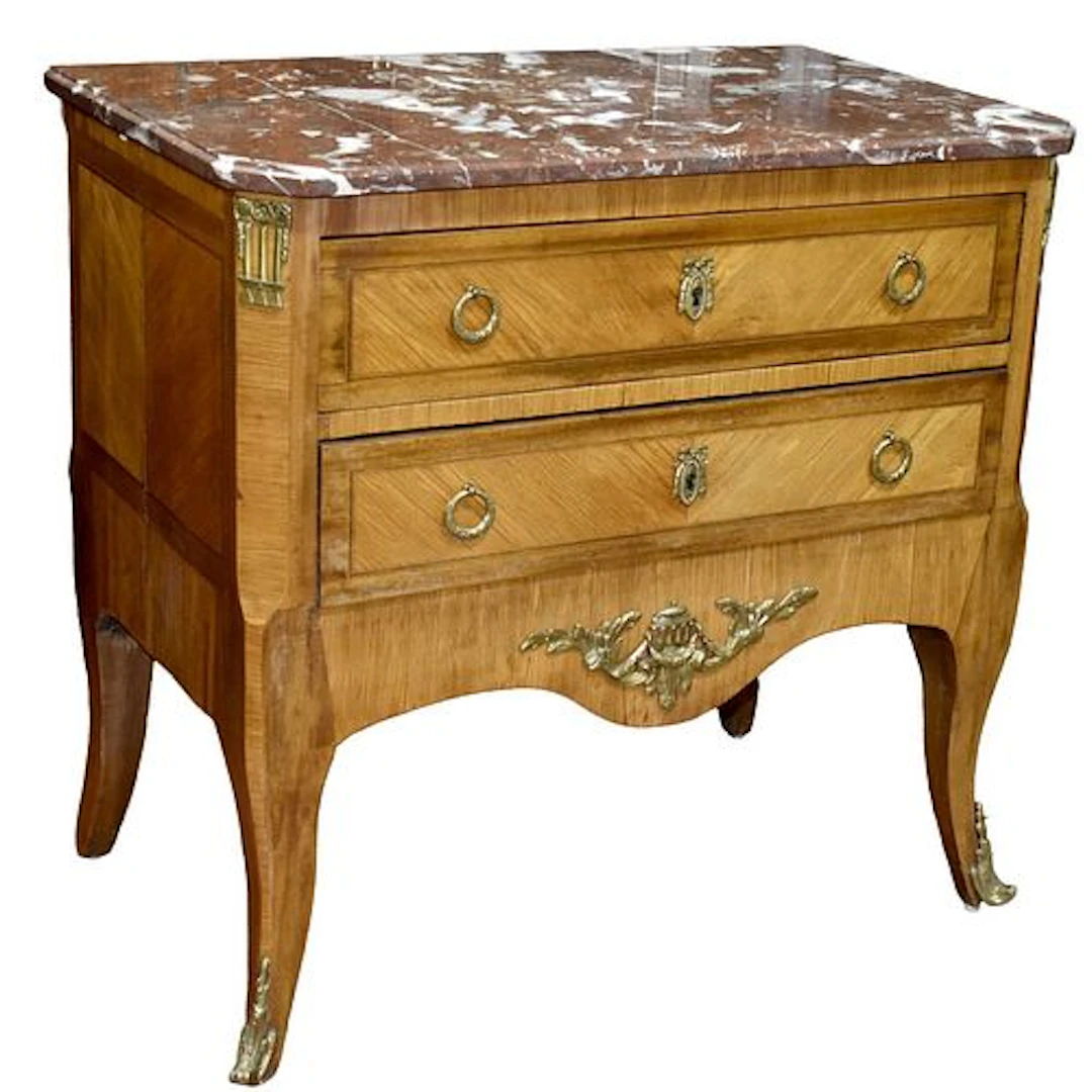 French Marble Top Chest of Drawers
