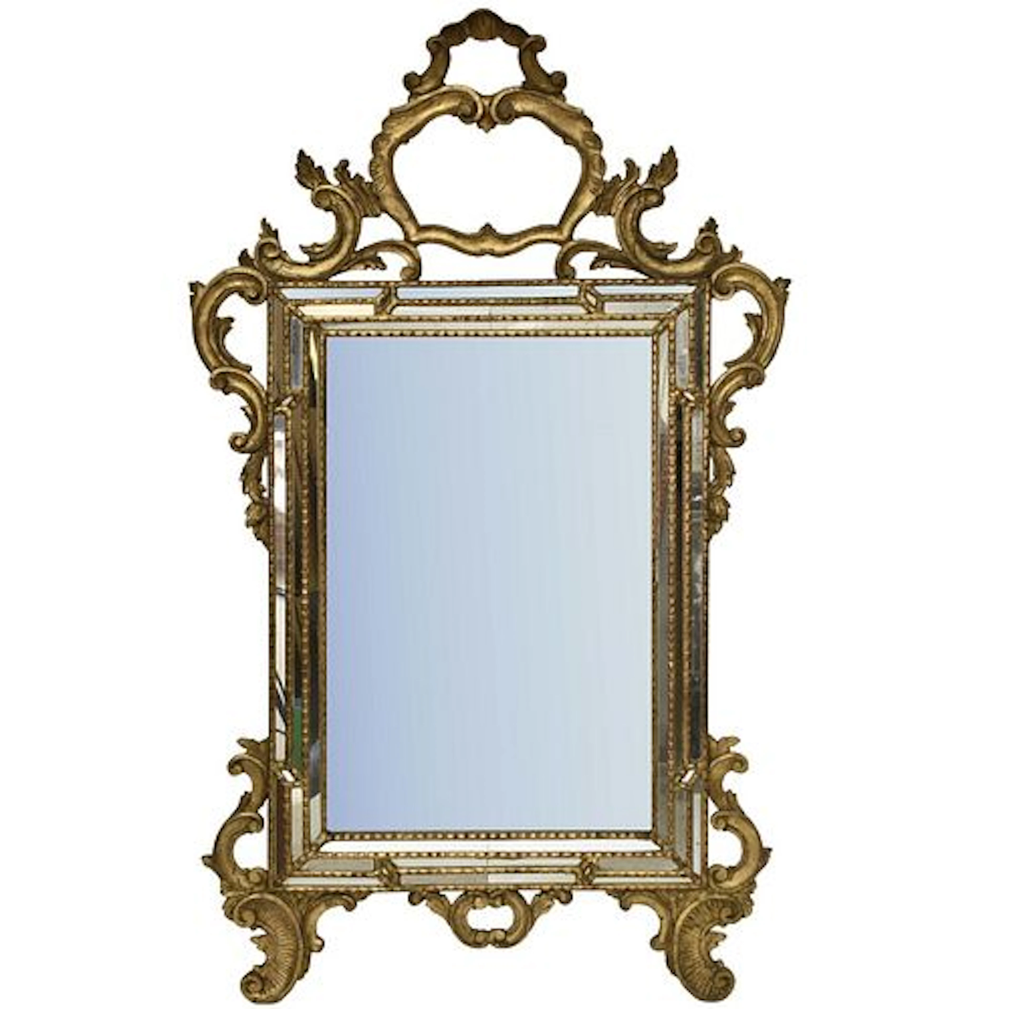 Carved Rococo-style Mirror