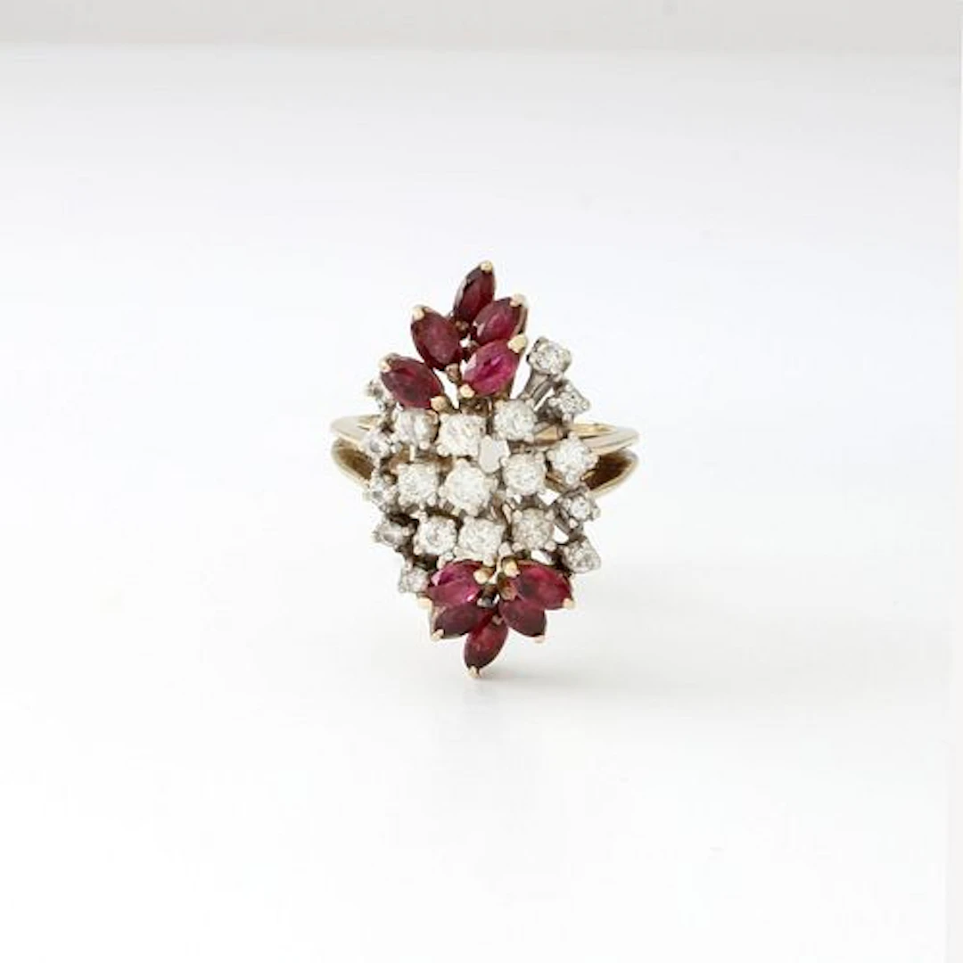 Diamond, Ruby and 14K Ring