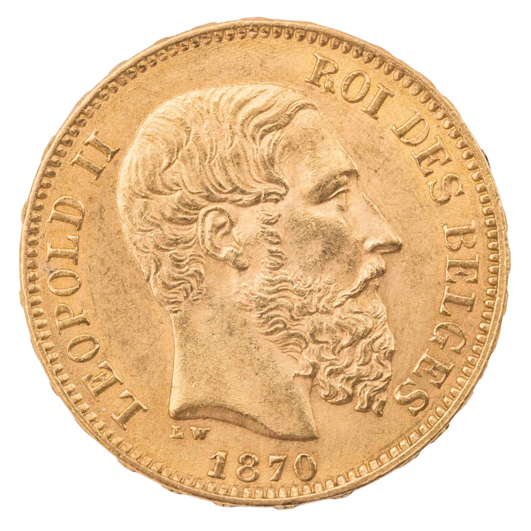 Belgien/GOLD - Leopold II. 20 Francs 1870.