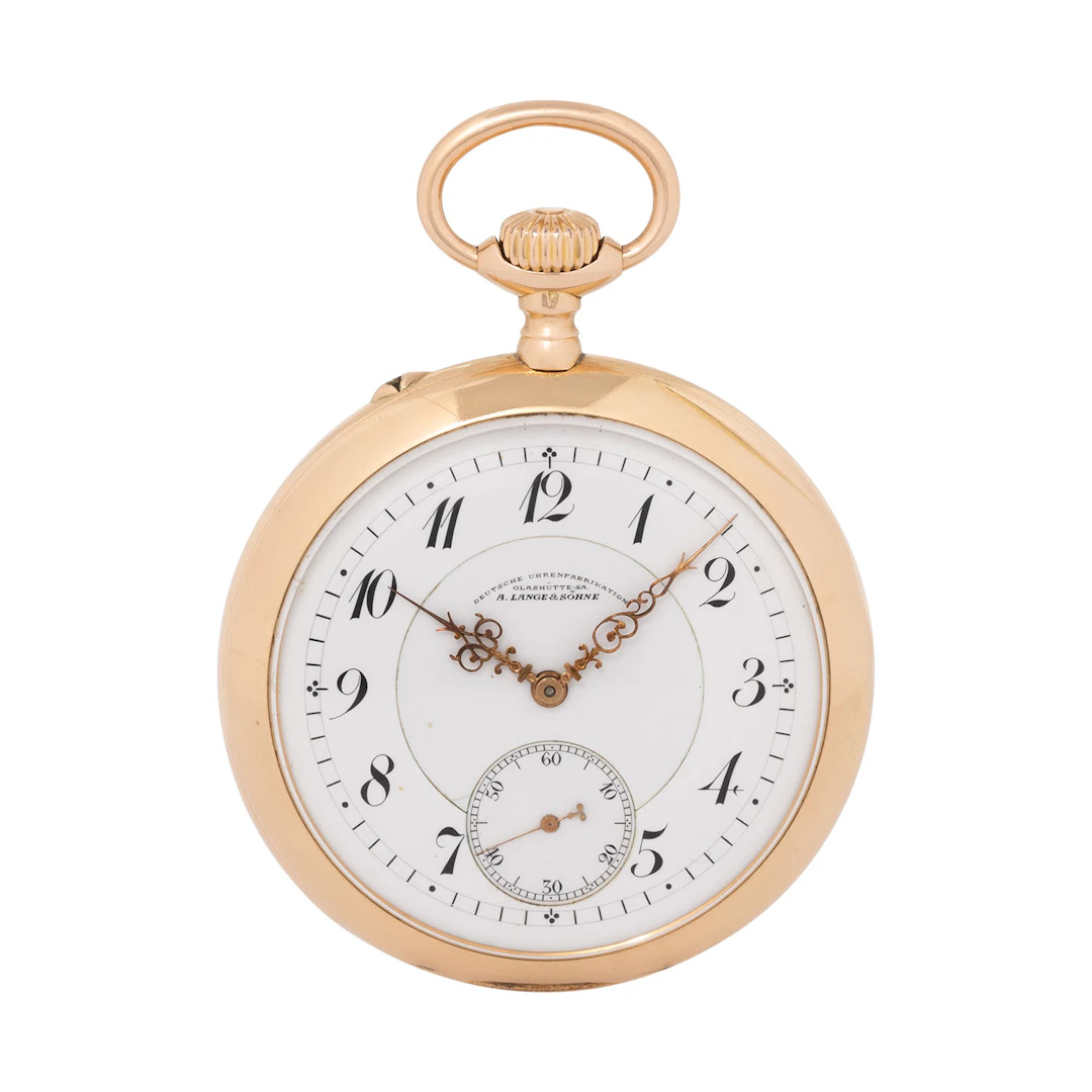 A. LANGE & SÖHNE DUF Lépine 'Lucia offen' in 14K Roségold von ca. 1910.