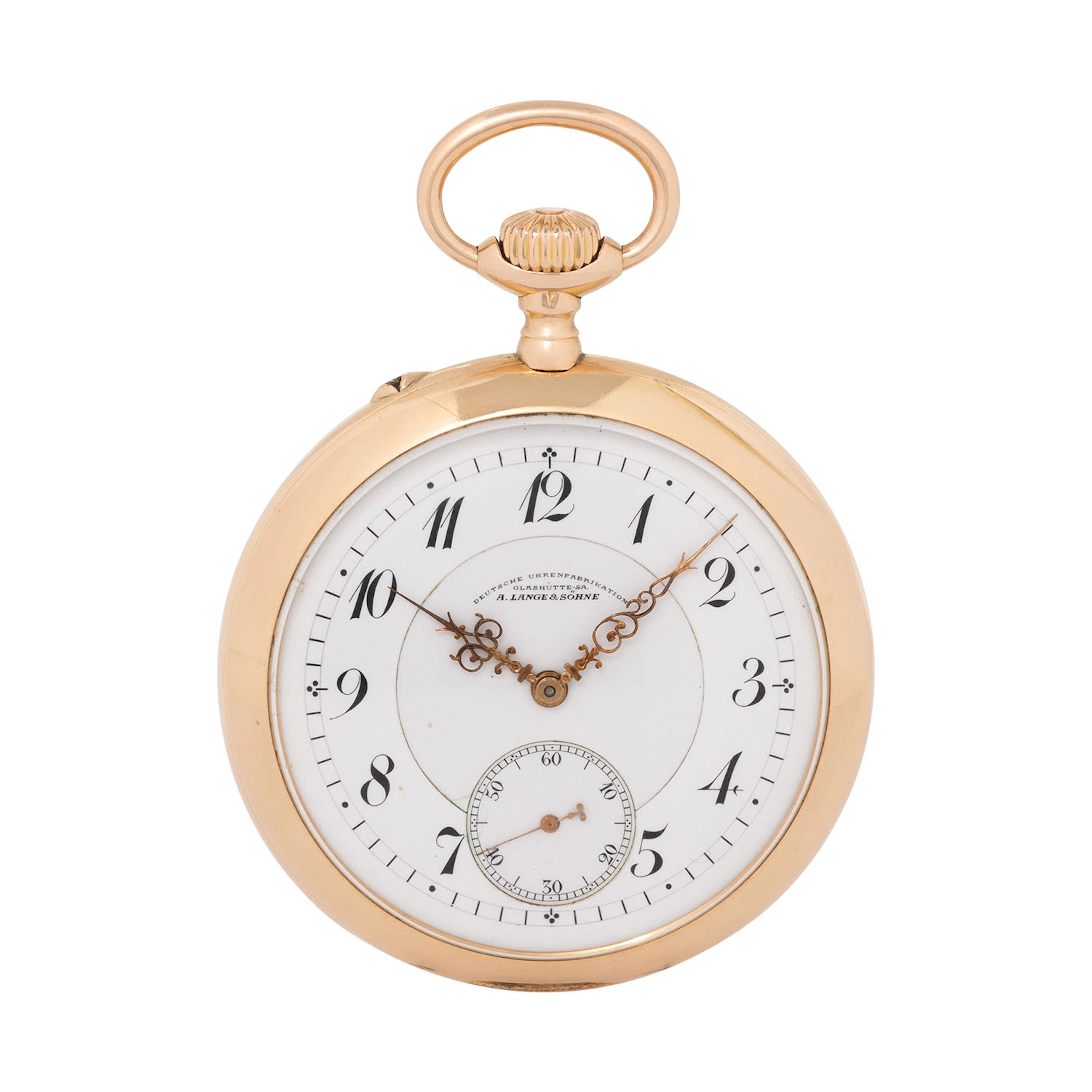 A. LANGE & SÖHNE DUF Lépine 'Lucia offen' in 14K Roségold von ca. 1910.