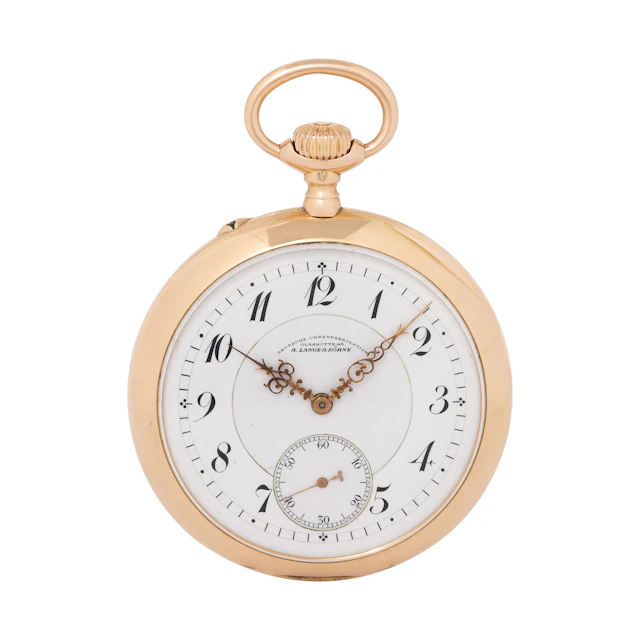 A. LANGE & SÖHNE DUF Lépine 'Lucia offen' in 14K Roségold von ca. 1910.