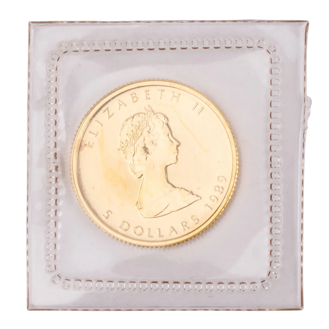 Kanada/GOLD - 5 Dollar 1989, Maple Leaf