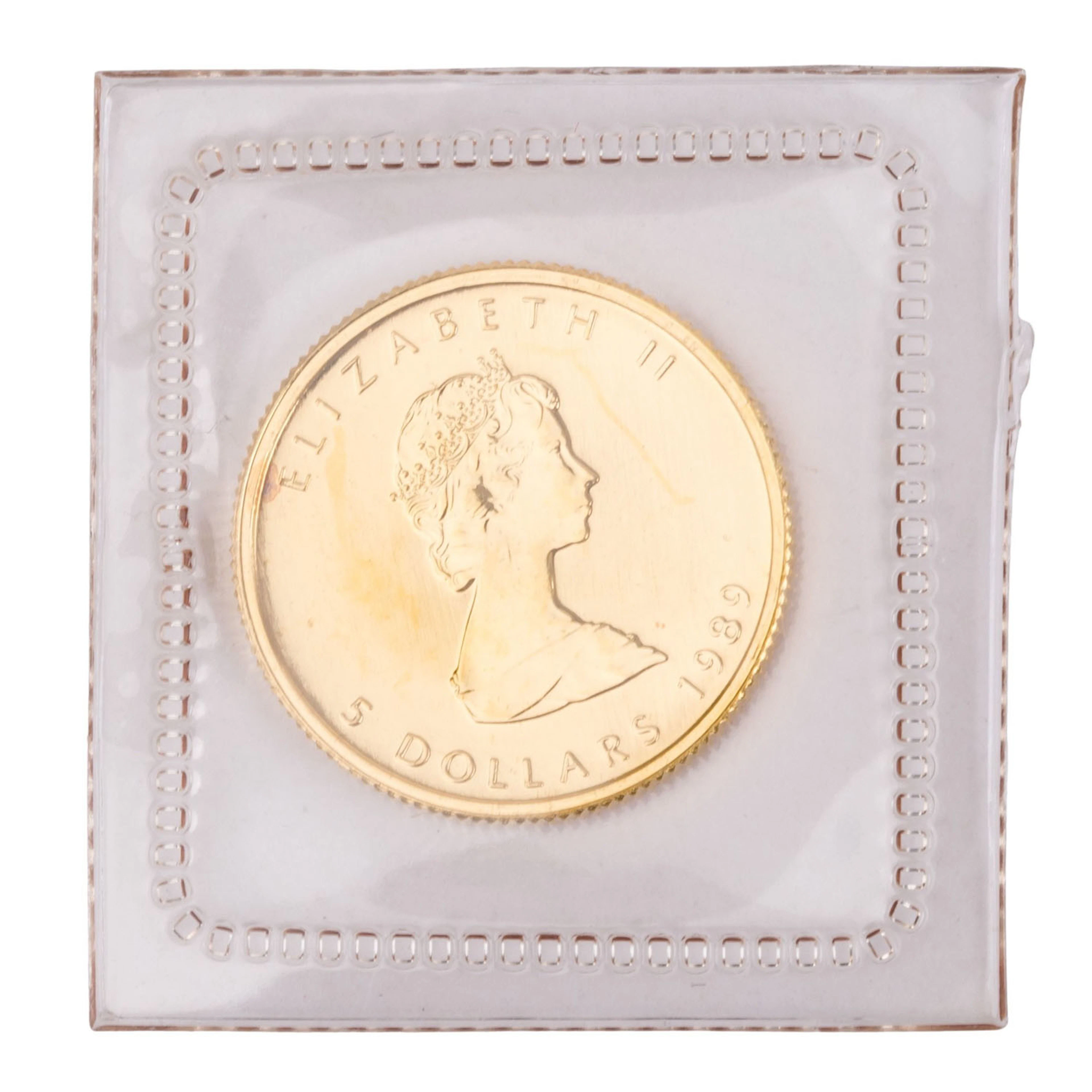 Kanada/GOLD - 5 Dollar 1989, Maple Leaf