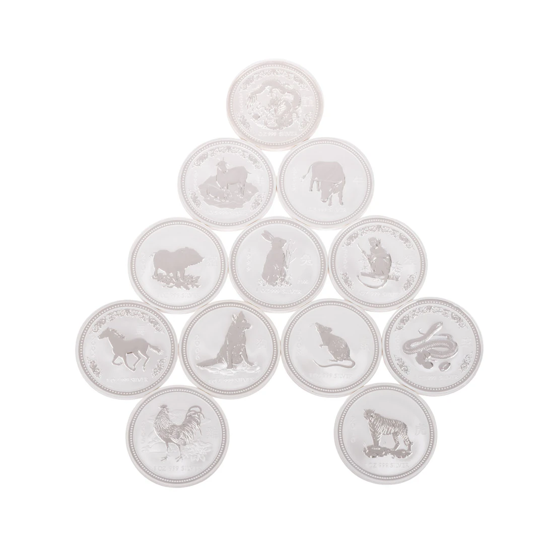 Australien/SILBER 12x 1 Dollar 1999 - 2010 "Lunar Series I"