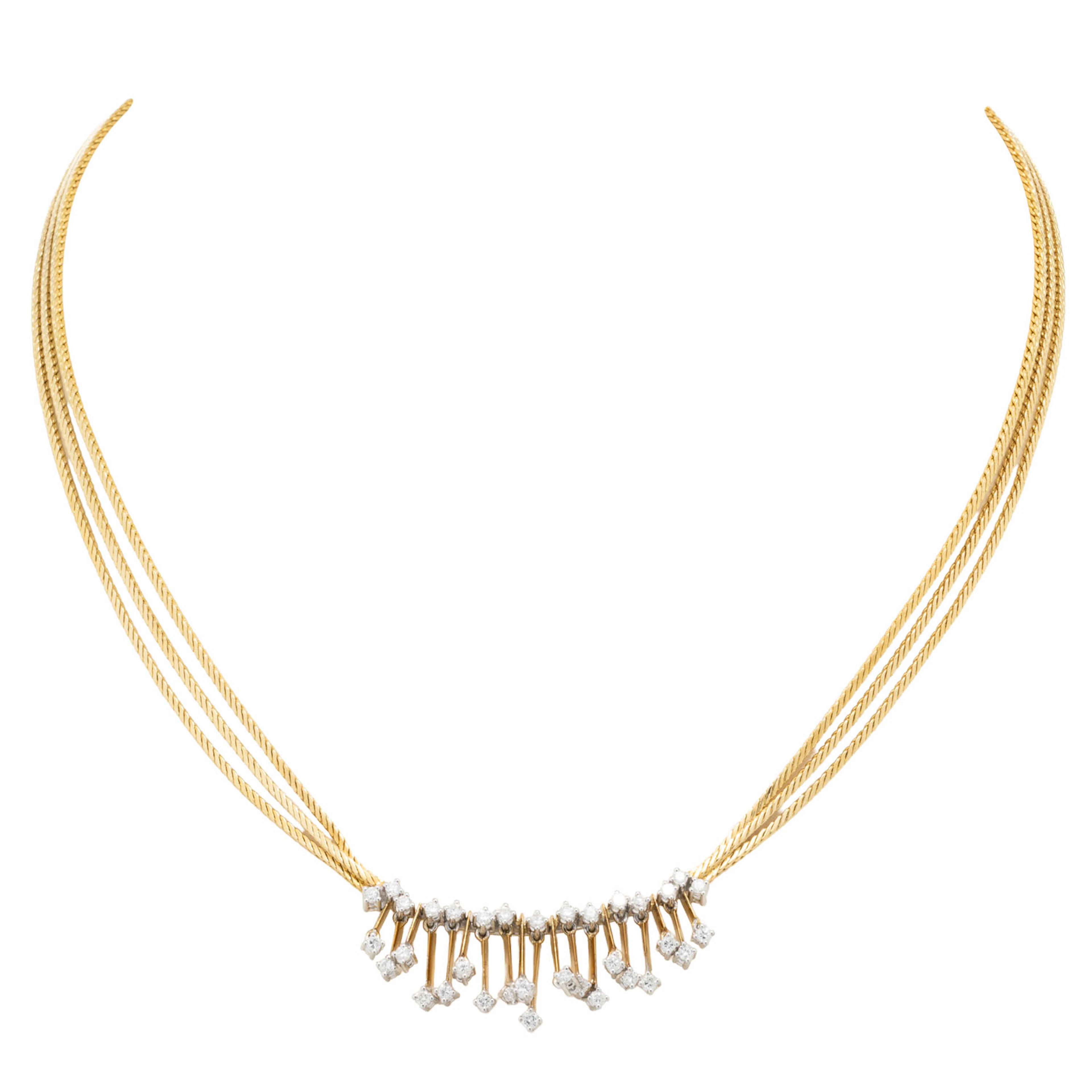 WELLENDORFF Vintage Collier mit Brillanten
