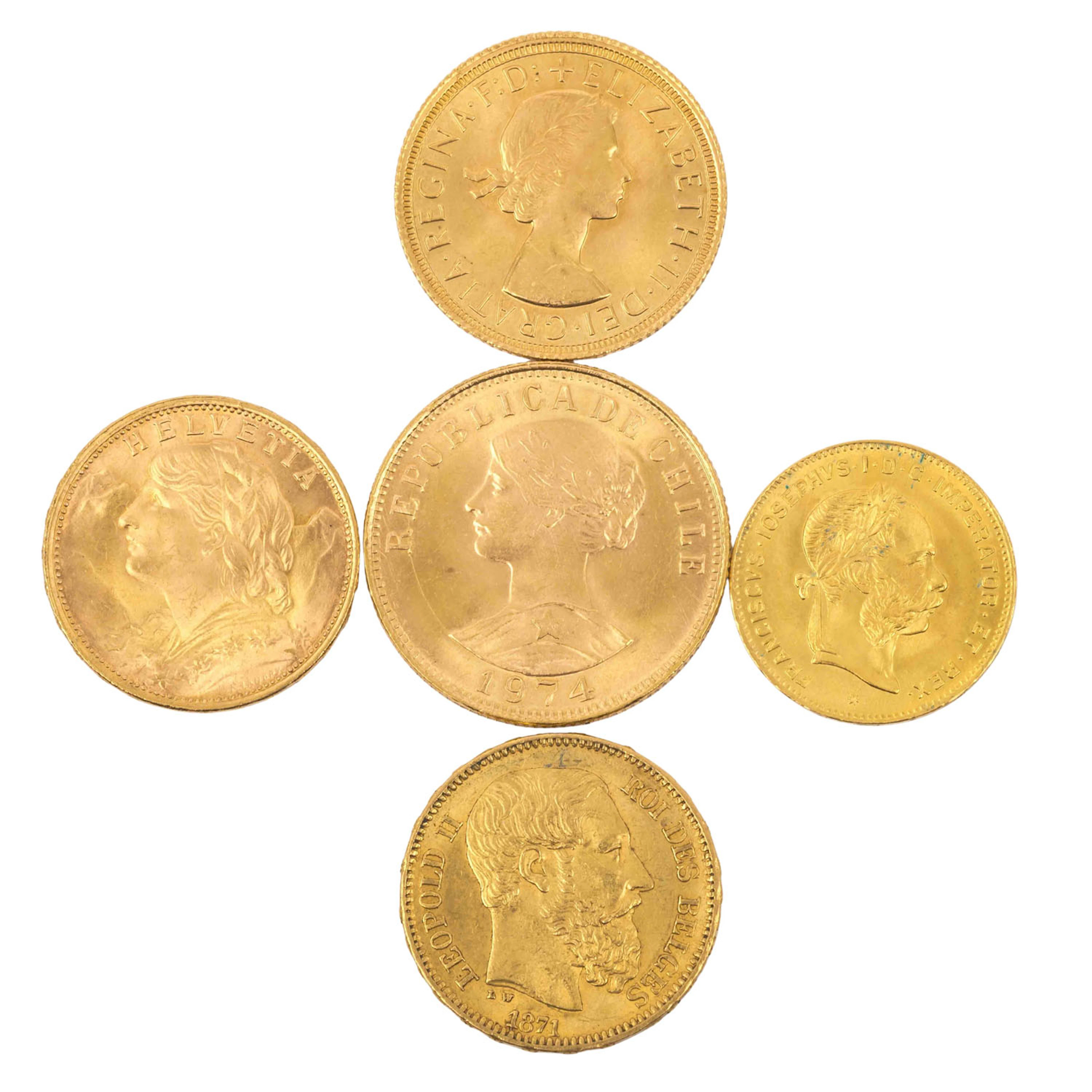 Alle Welt/GOLD – 6-tlg. Lot mit insg. ca. 30,95g fein