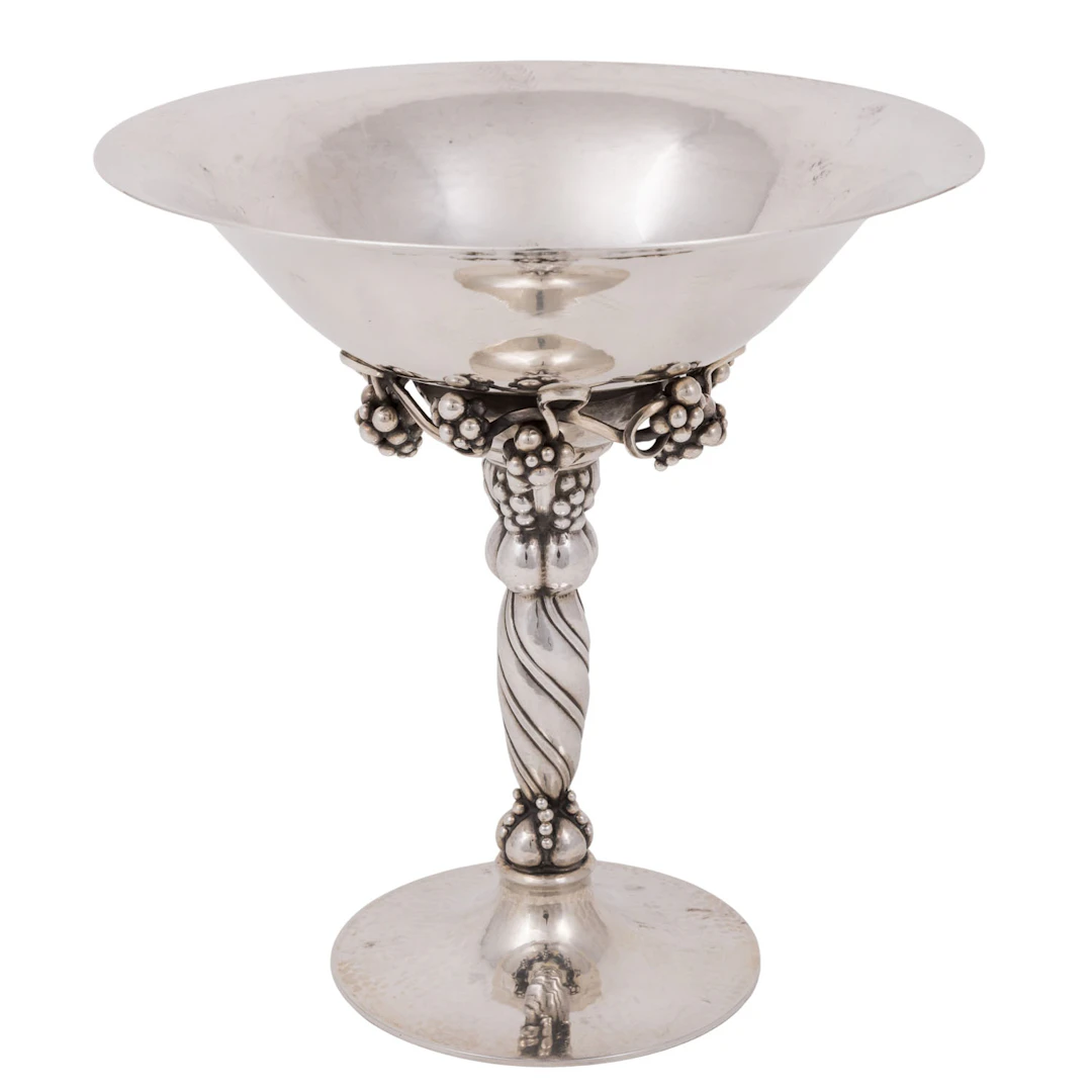 GEORG JENSEN Aufsatzschale medium 'Grape', 925 Silber, 20. Jh.