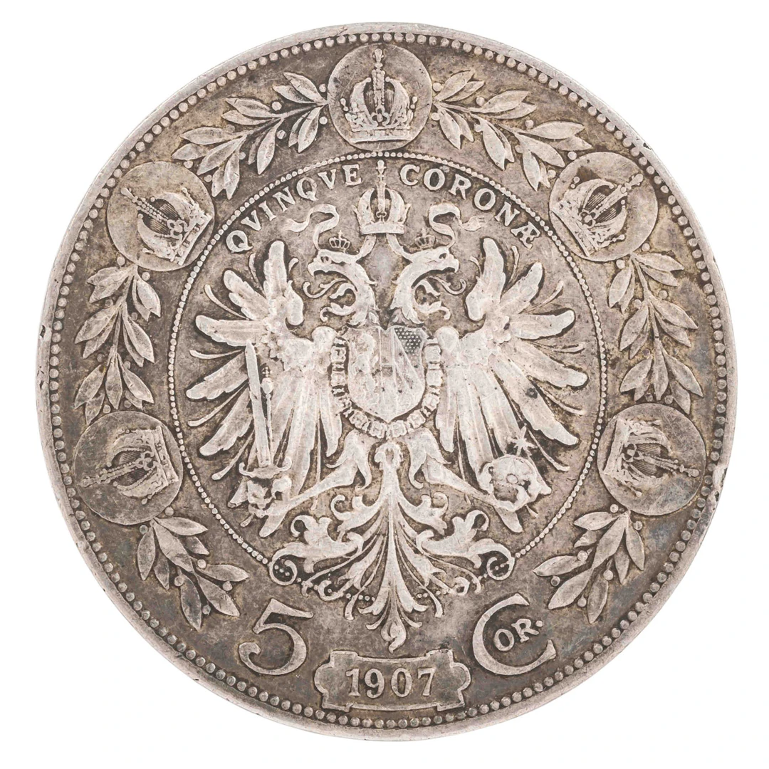Österreich/SILBER – 5 Kronen 1907, Franz Joseph (1848-1916)