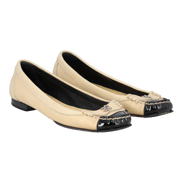 CHANEL VINTAGE Ballerinas, Gr. 38,5.