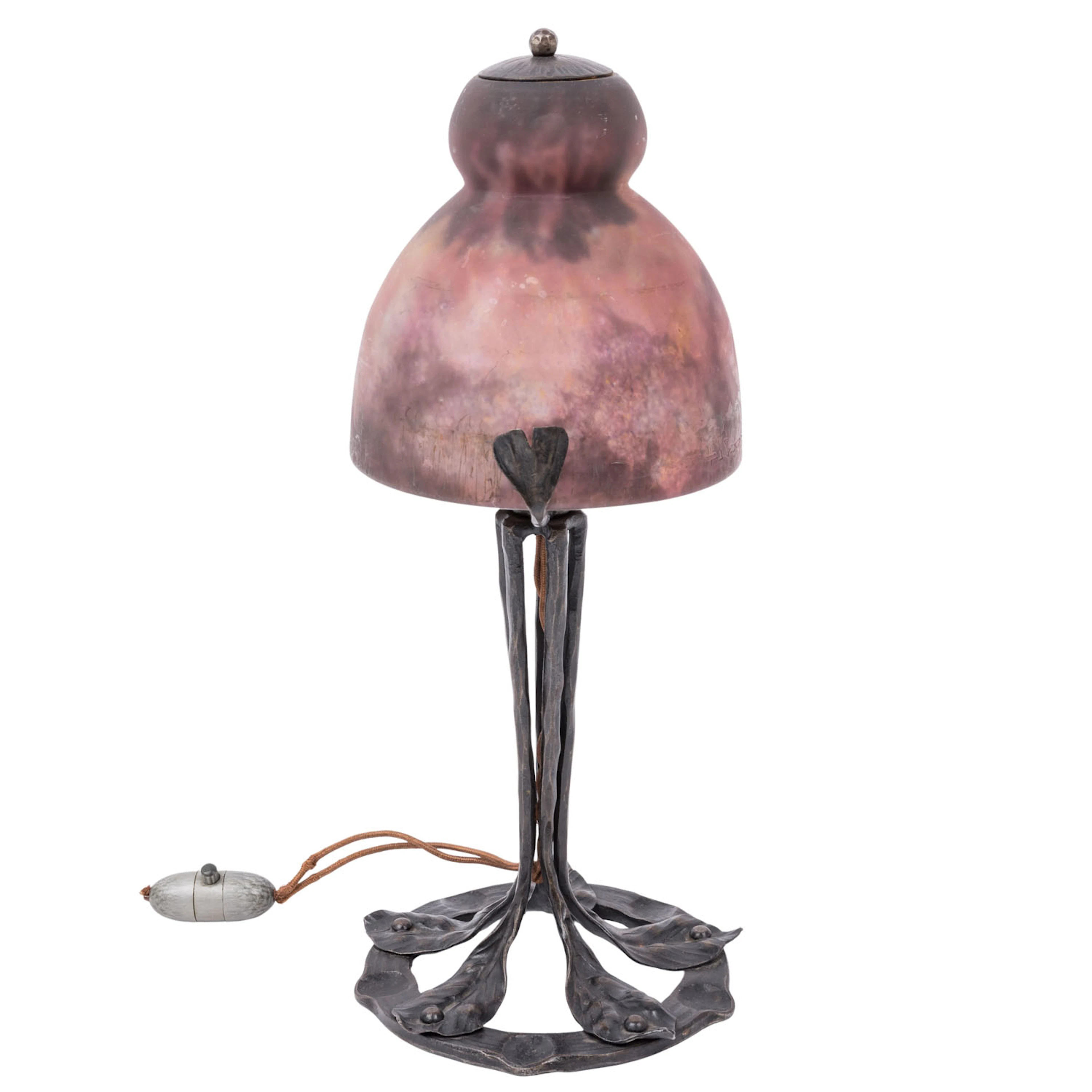 DAUM-FRÈRES "Tischleuchte" um 1910