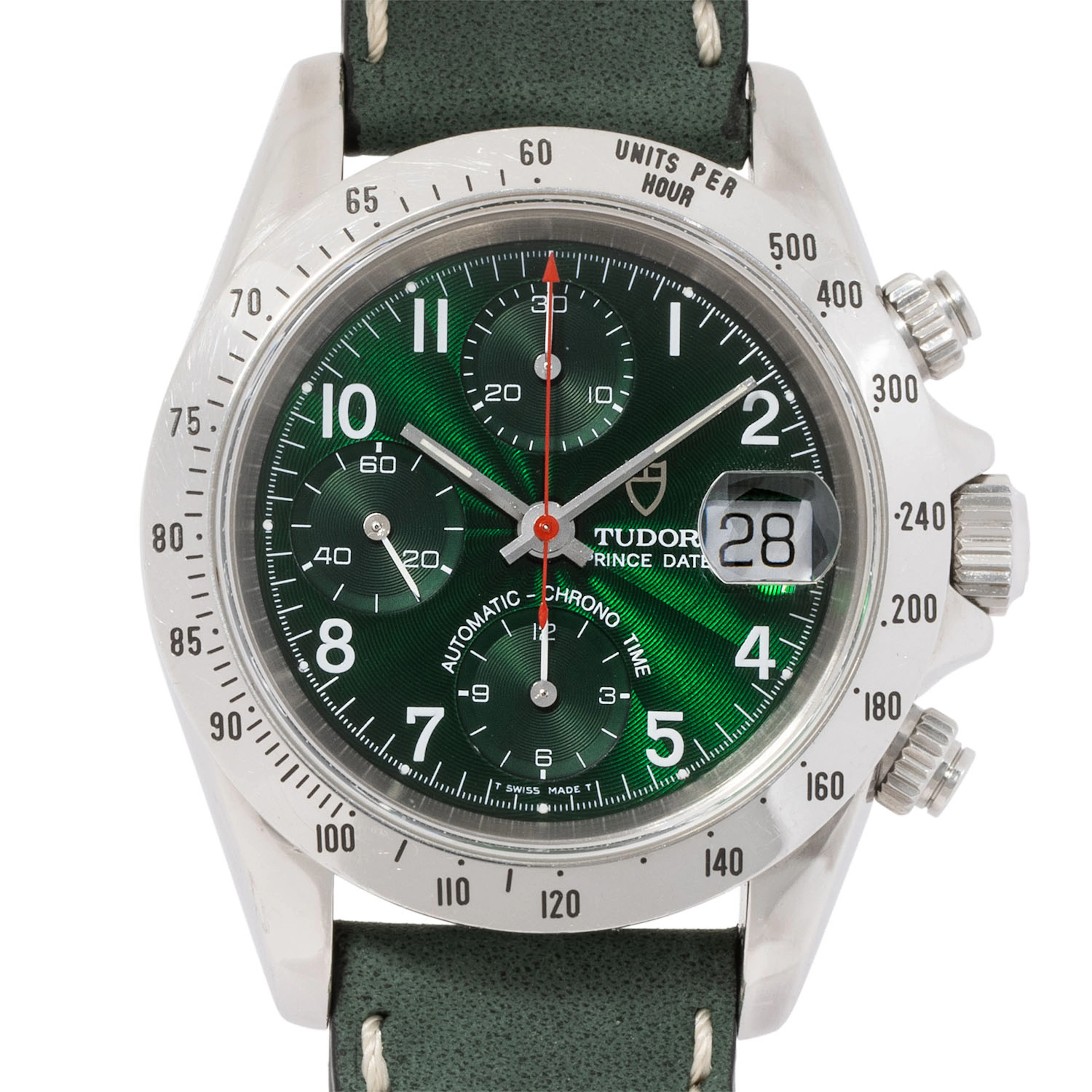 TUDOR Prince Date "Green non Tiger Dial" Ref 79280P Herren Chronograph