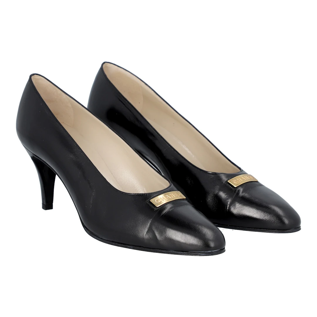 CHANEL VINTAGE Pumps, Gr. 38,5.