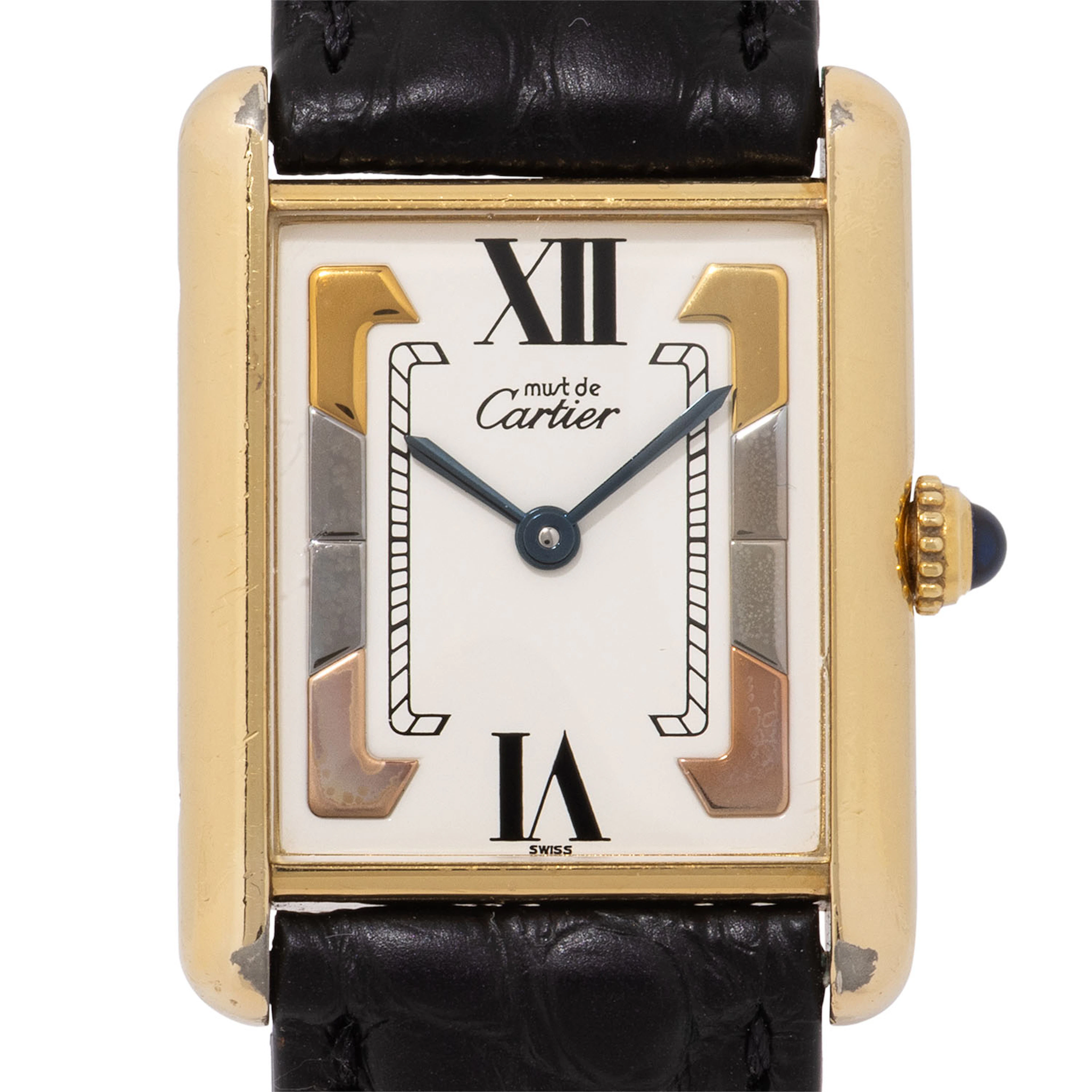 CARTIER Tank Vermeil GM "Trinity" Ref. 590005, ca. 90er Jahre.