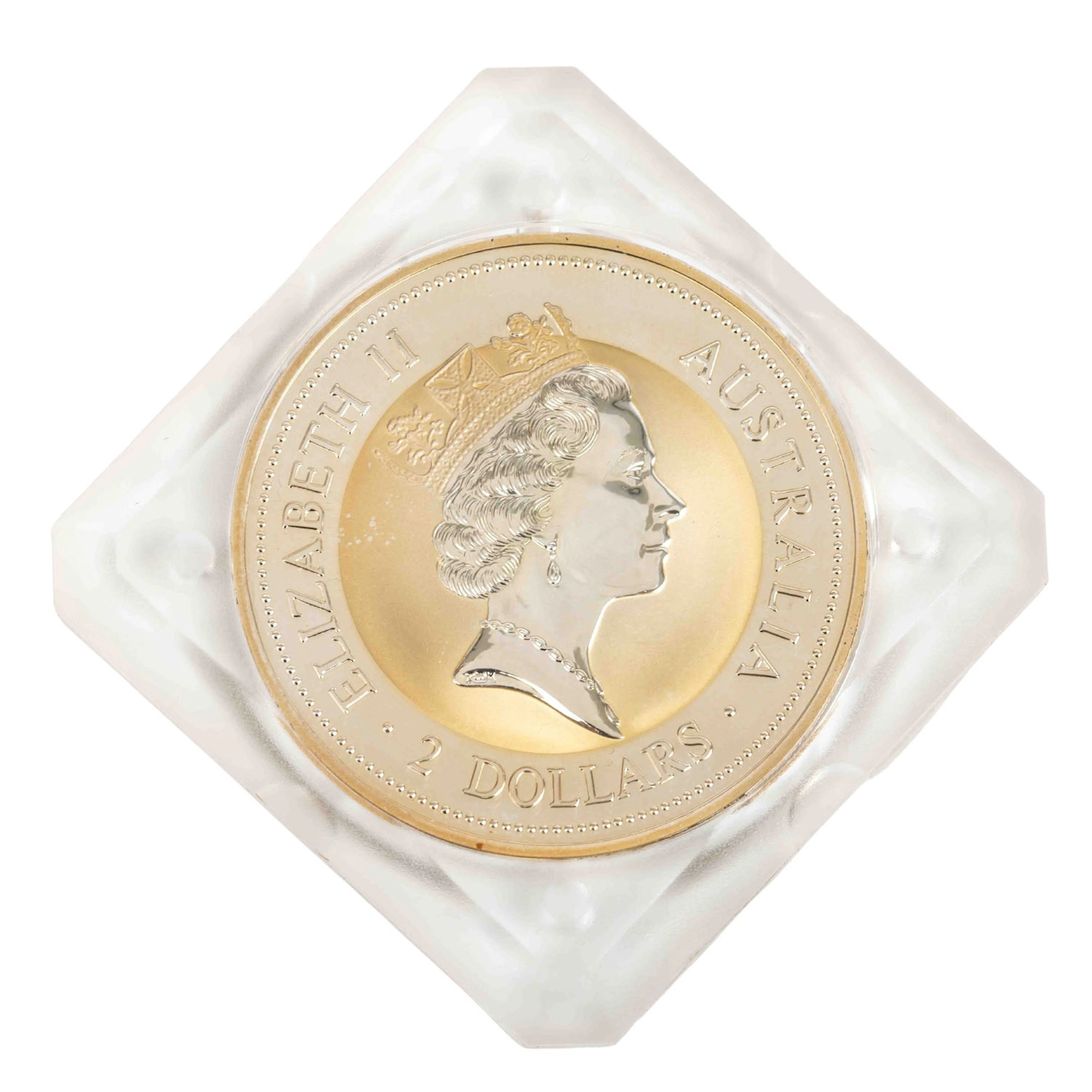 Australien/SILBER - Kookaburra, 1x 2 $ 1996 2oz, 1x 1 $ 1997 1 oz