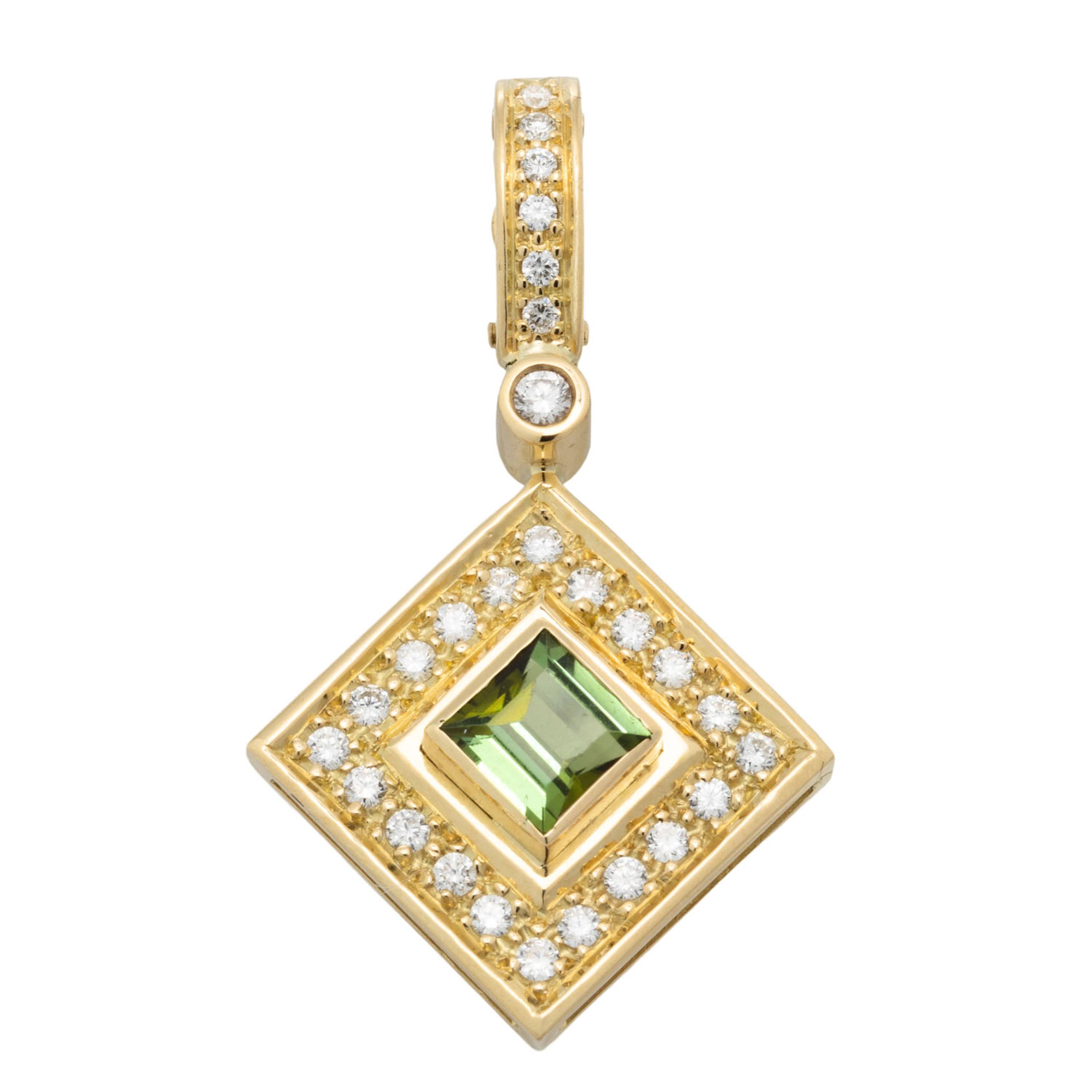 Anhänger mit Peridot und Brillanten
