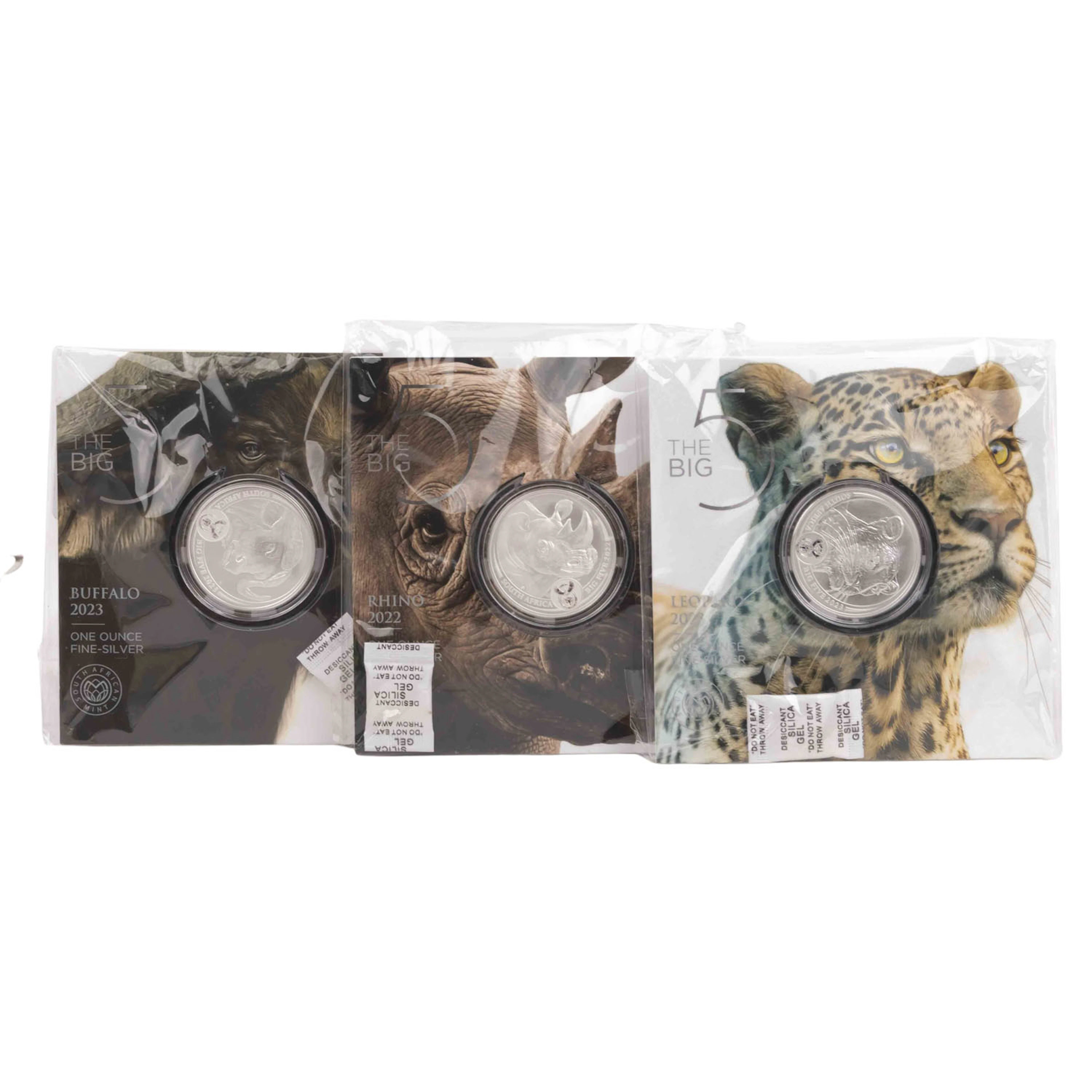 Südafrika/SILBER - 3 x 1 Unze Silber fein