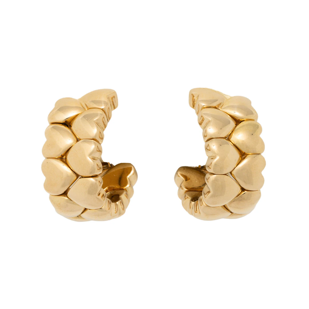CARTIER Paar Ohrclips "Double Heart"