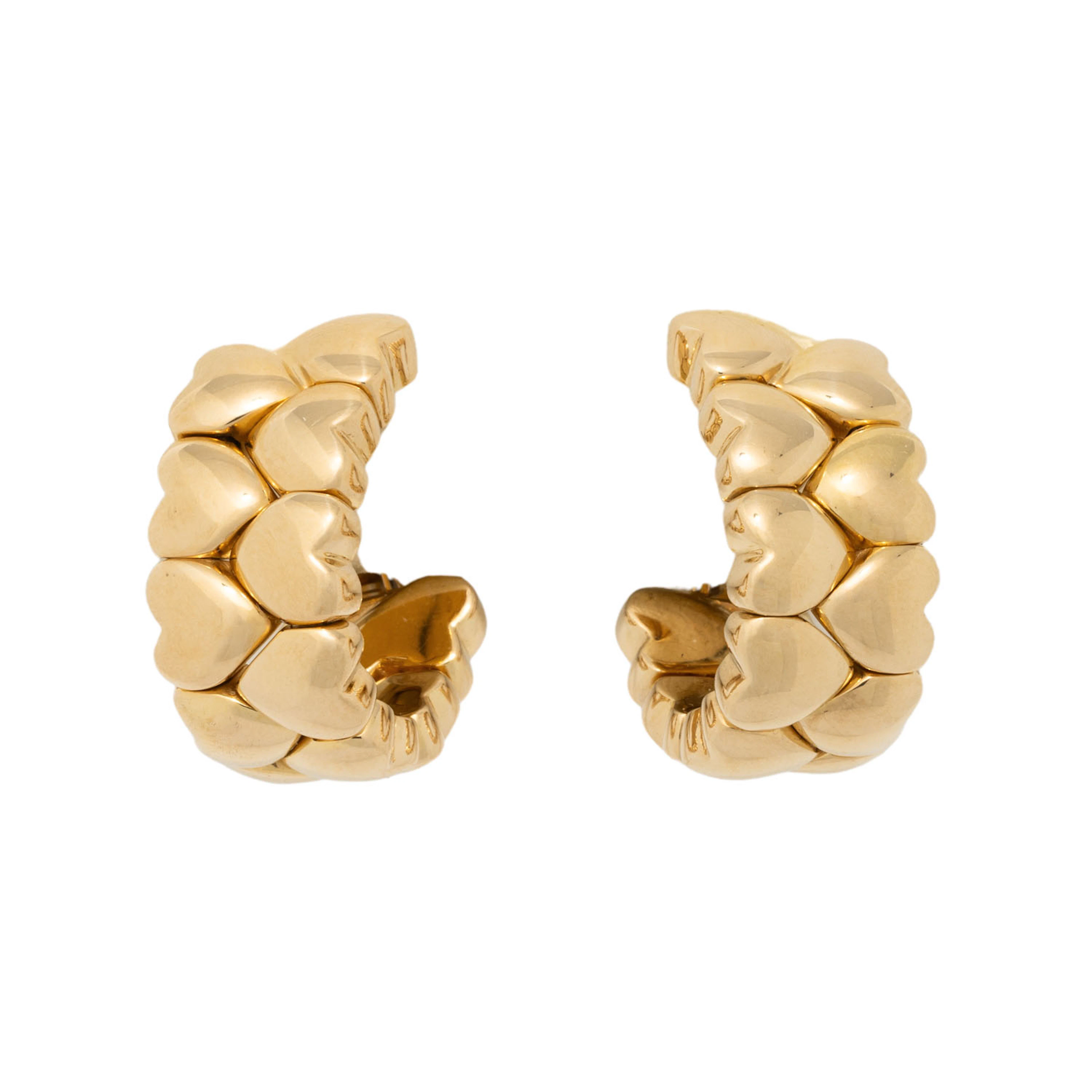 CARTIER Paar Ohrclips "Double Heart"